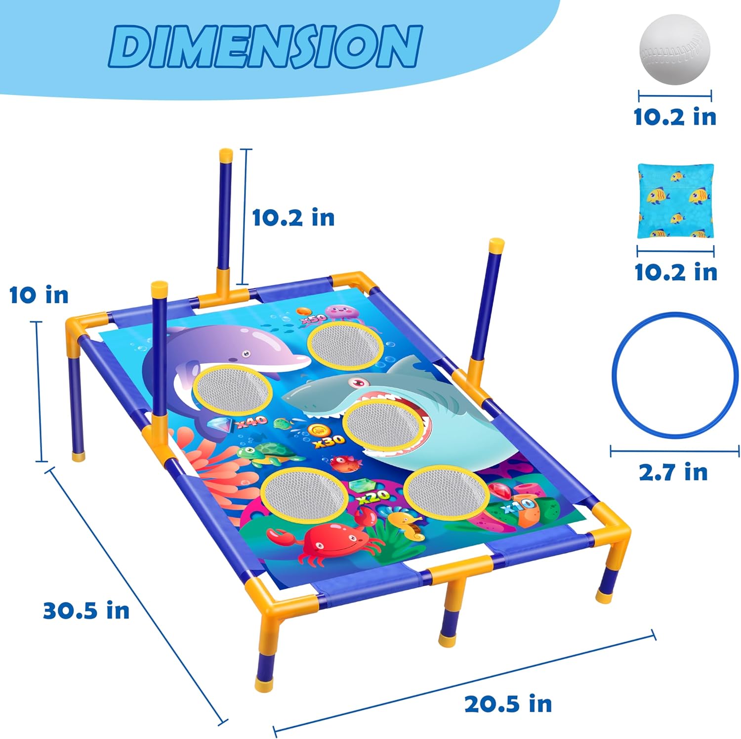3-in-1 Bean Bag Toss Game Set for Kids and Family