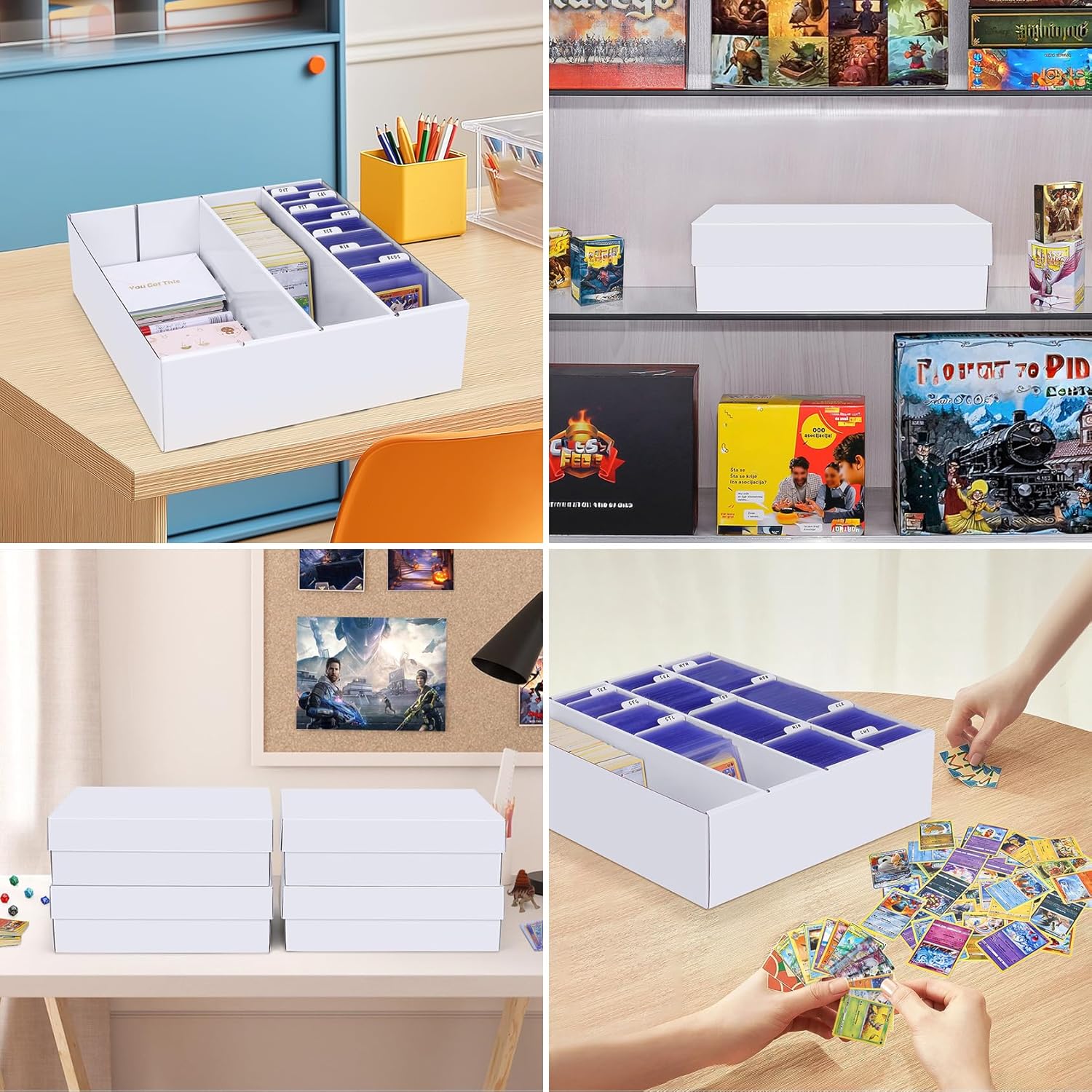 Leyzan Trading Card Storage Box with Dividers 1 Pack