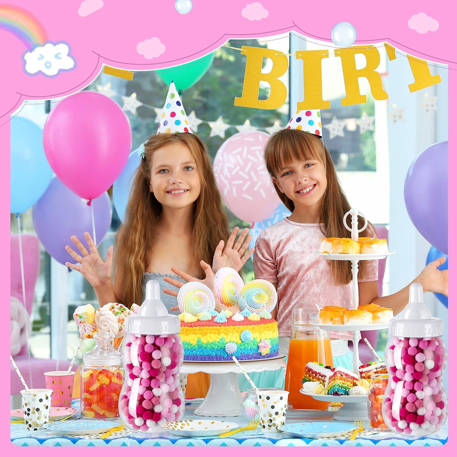 Tessco 2 Pcs 13 Inch Large Baby Bottles for Baby Showers