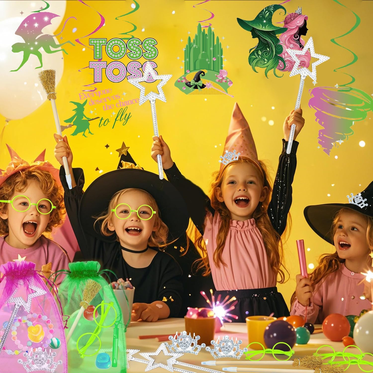 10 Pcs Witch Theme Streamers for Party Decor