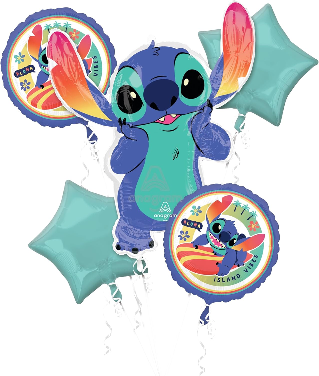 Anagram Stitch 5pc Foil Balloon Bouquet 1