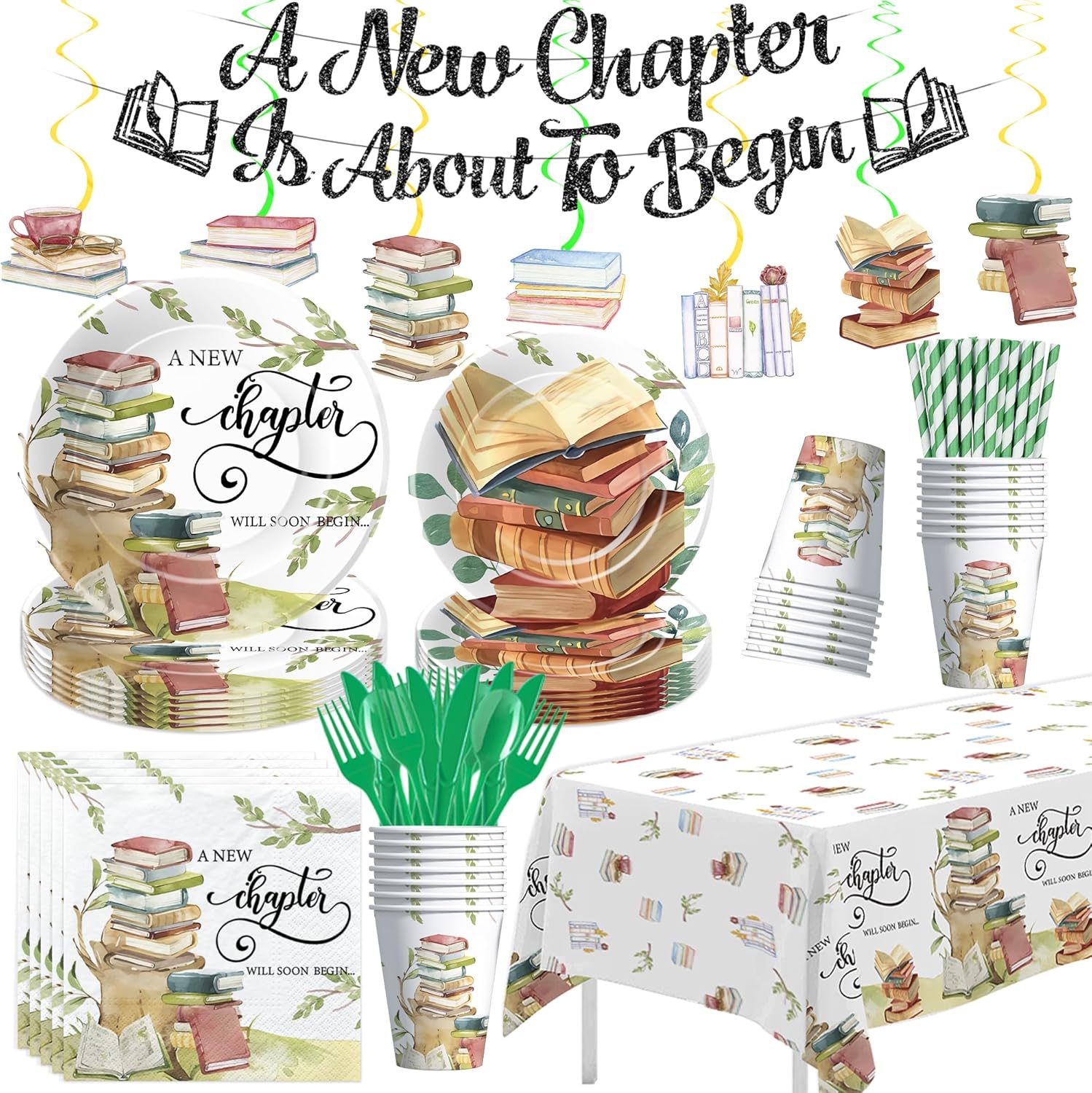 Book Theme Party Decorations for 24 Guests