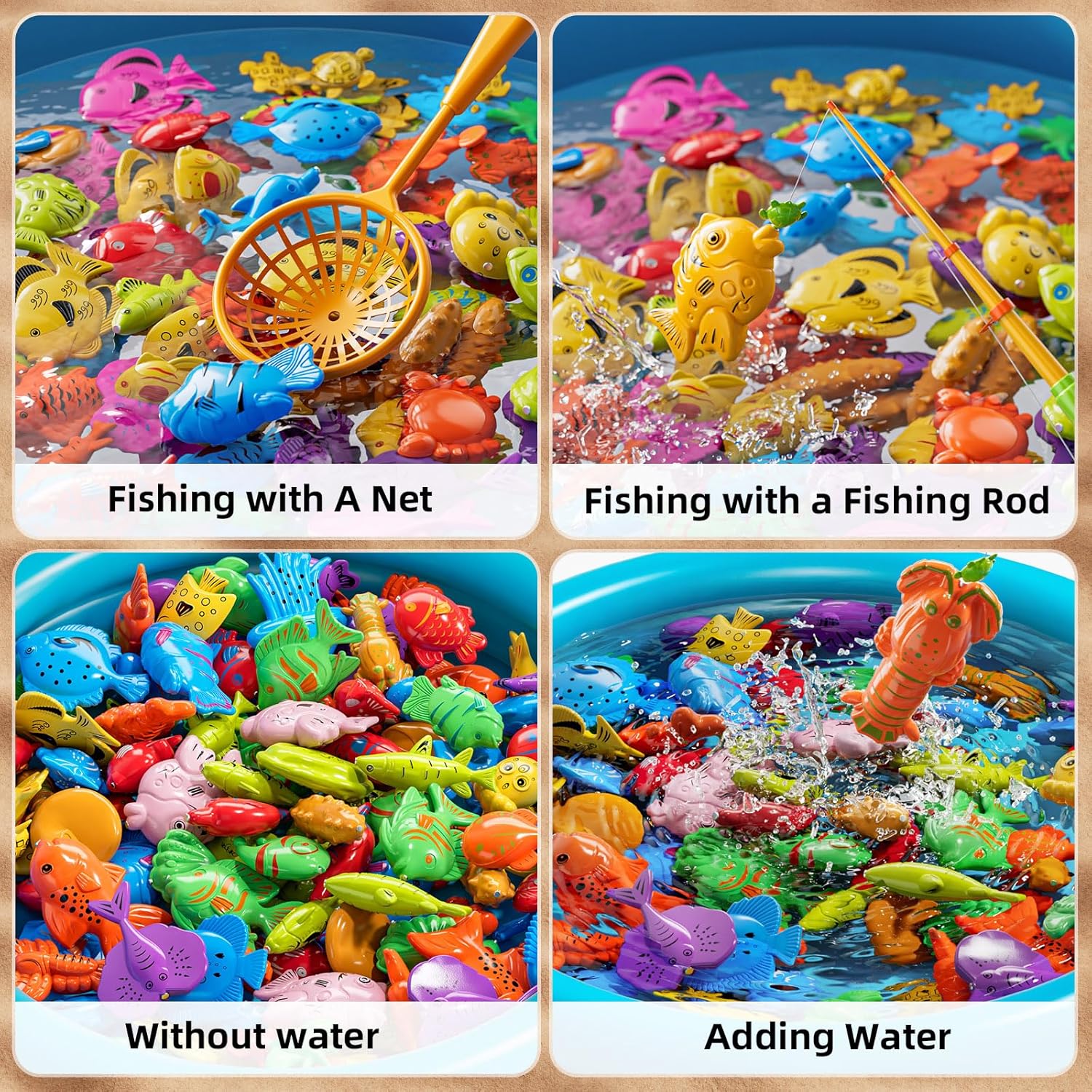 Pool Fishing Toy Game for Kids Ages 3-8