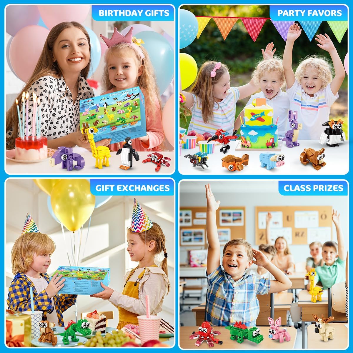 30 Packs Animal Party Favors for Kids