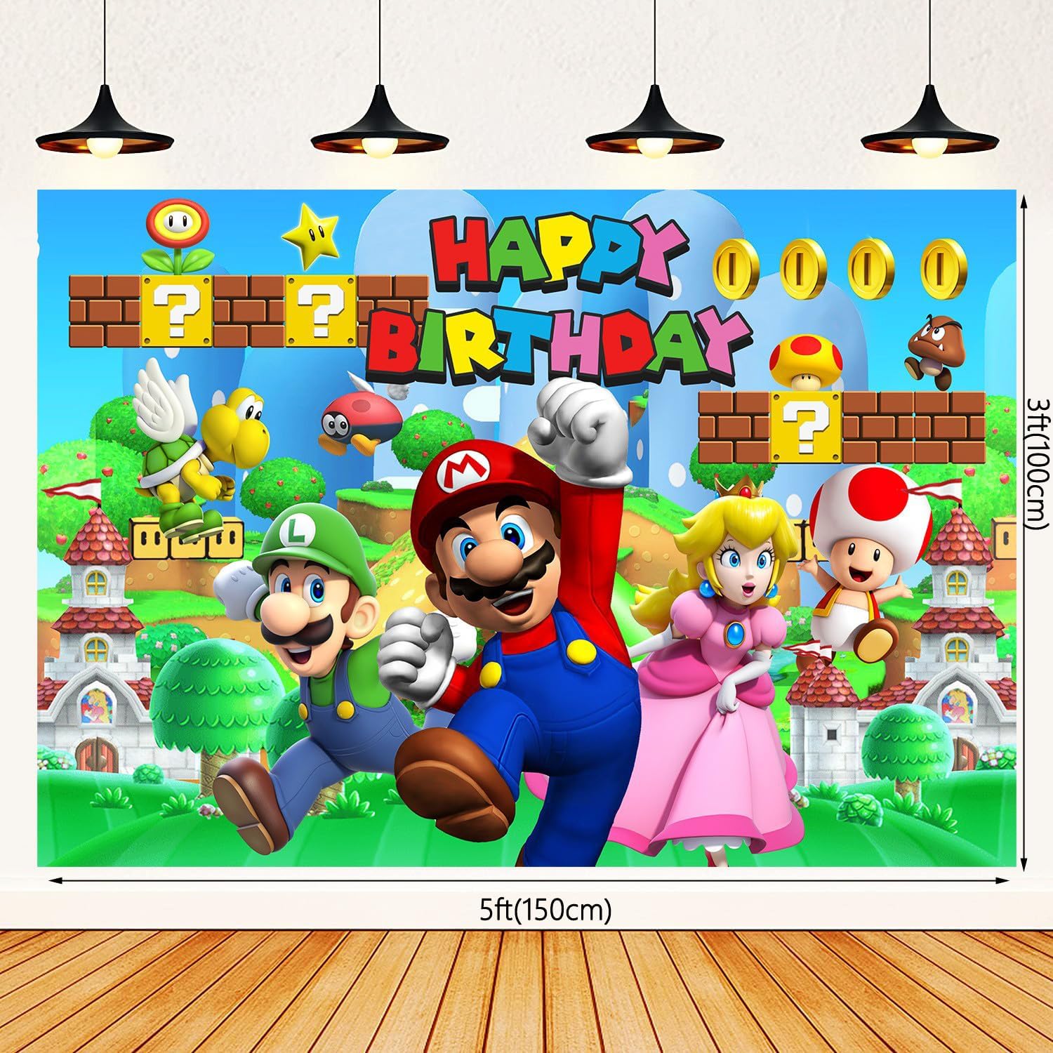 Super Bros Themed Party Decorations Set for 10 Guests