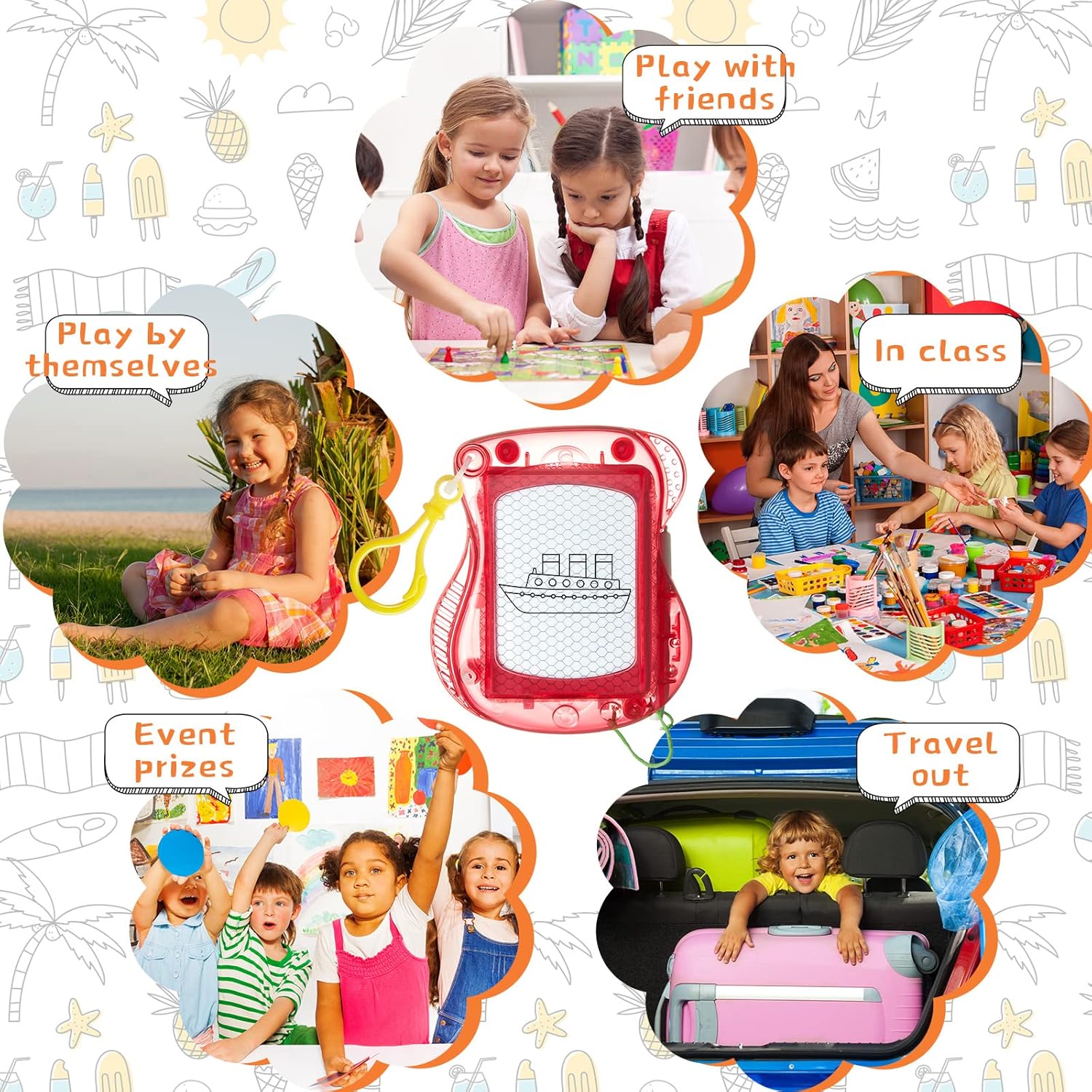24 Pack Mini Magnetic Drawing Boards for Kids