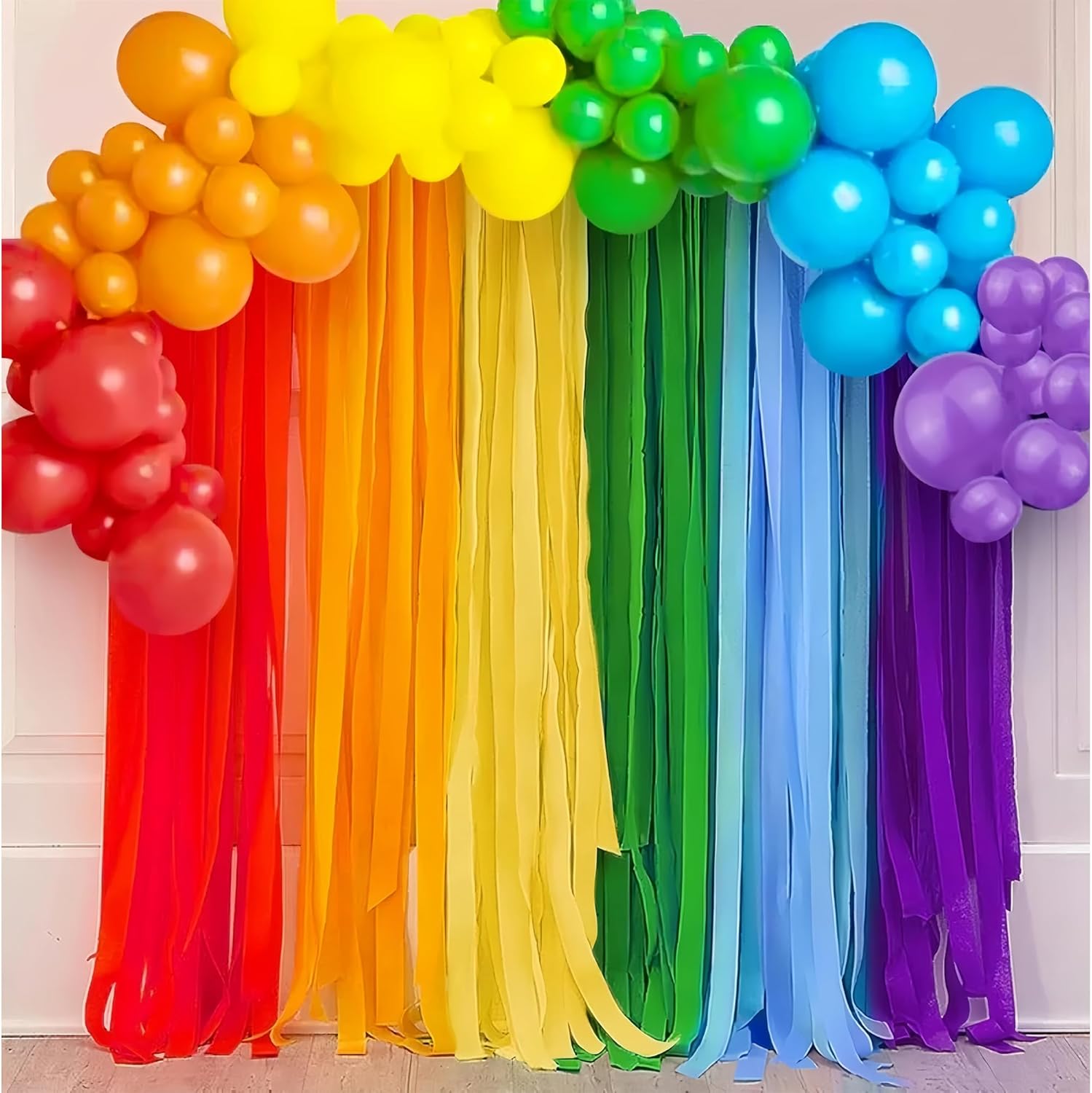 Oun Nana Crepe Paper Streamers 6 Rolls Rainbow