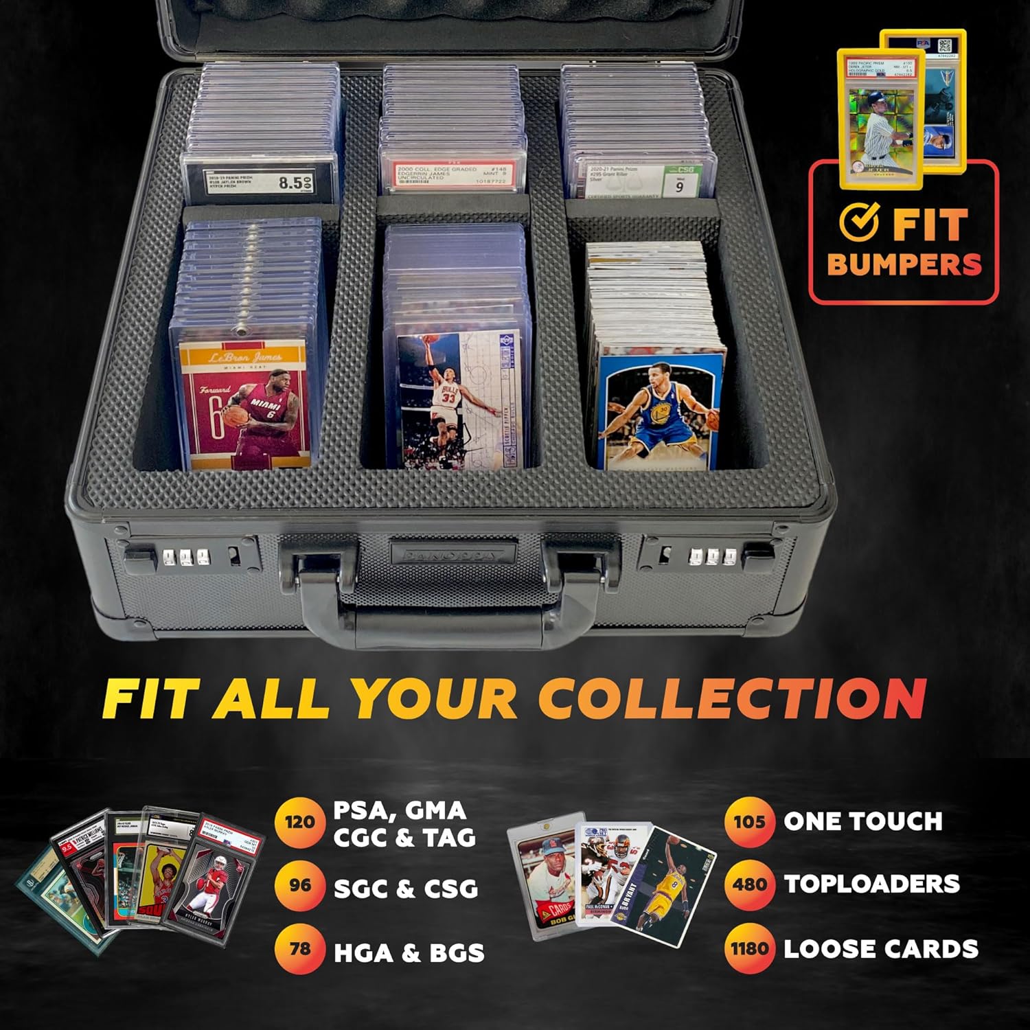 SLAB ARMOR 120 3 Row Psa Graded Card Storage Box