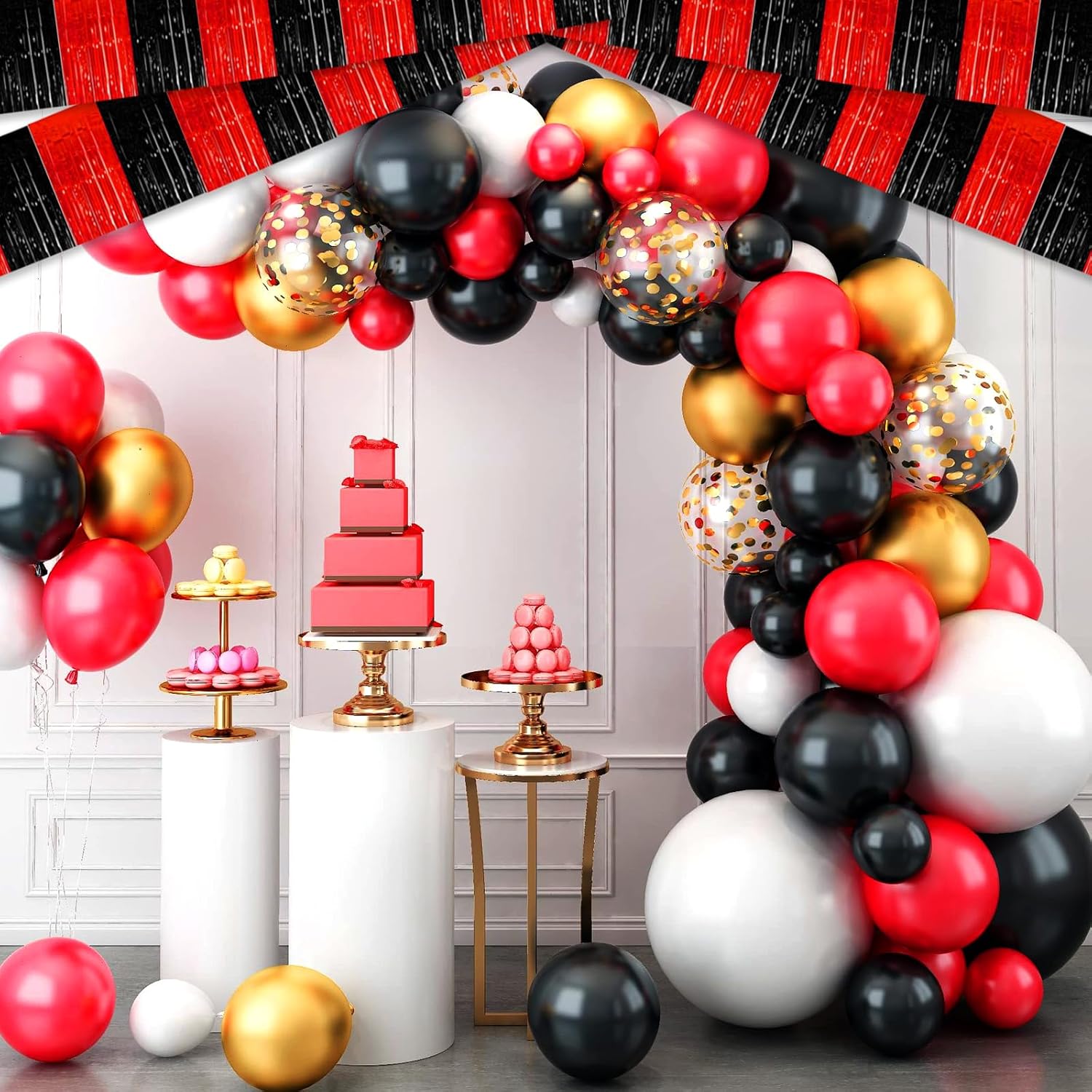 6 Pack 10 Feet Metallic Tinsel Streamers Garland