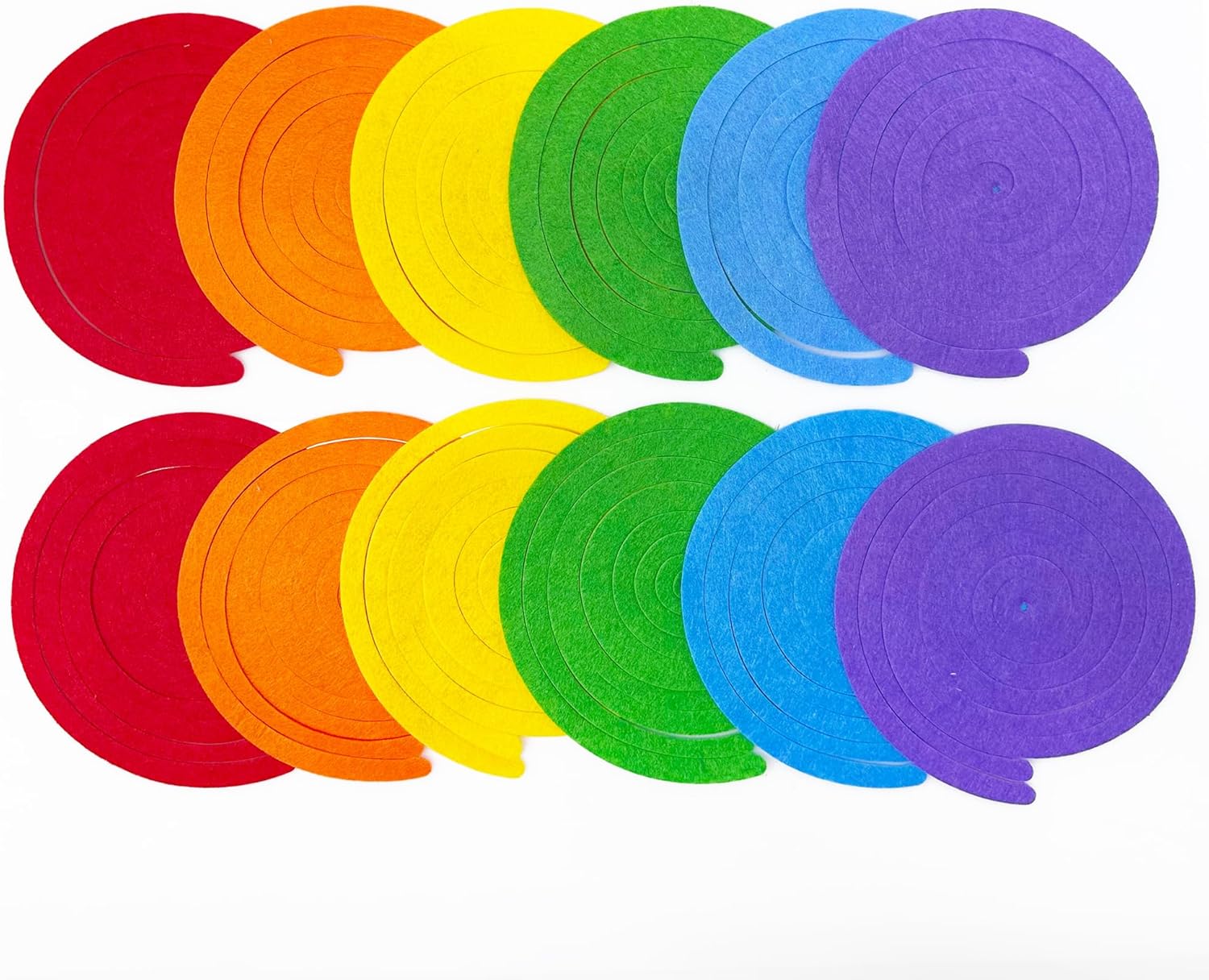 36 Pcs Rainbow Felt Swirl Streamer Ceiling Decorations