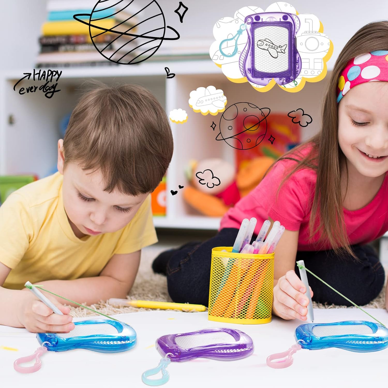 24 Pack Mini Magnetic Drawing Boards for Kids