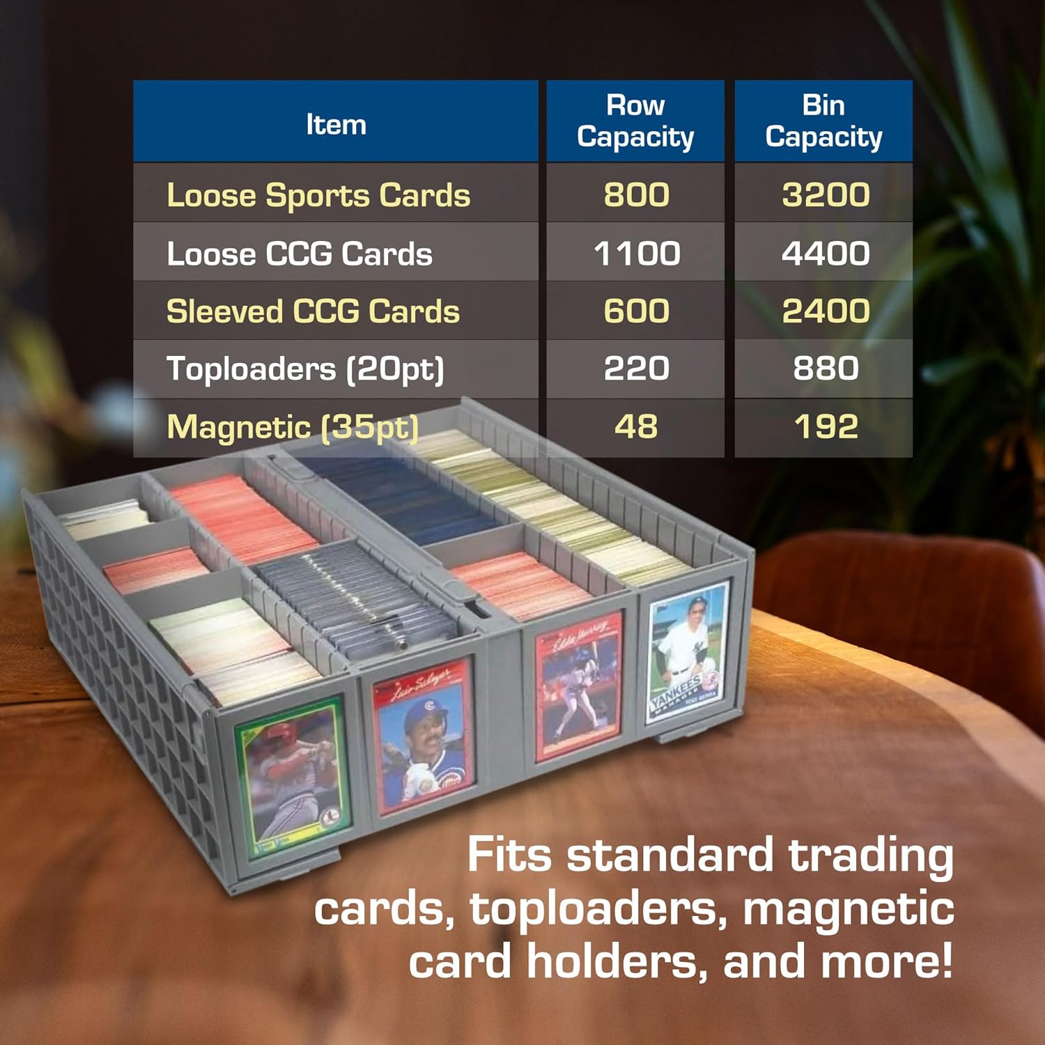 BCW Collectible Card Bin - Gray 3200 Card Storage
