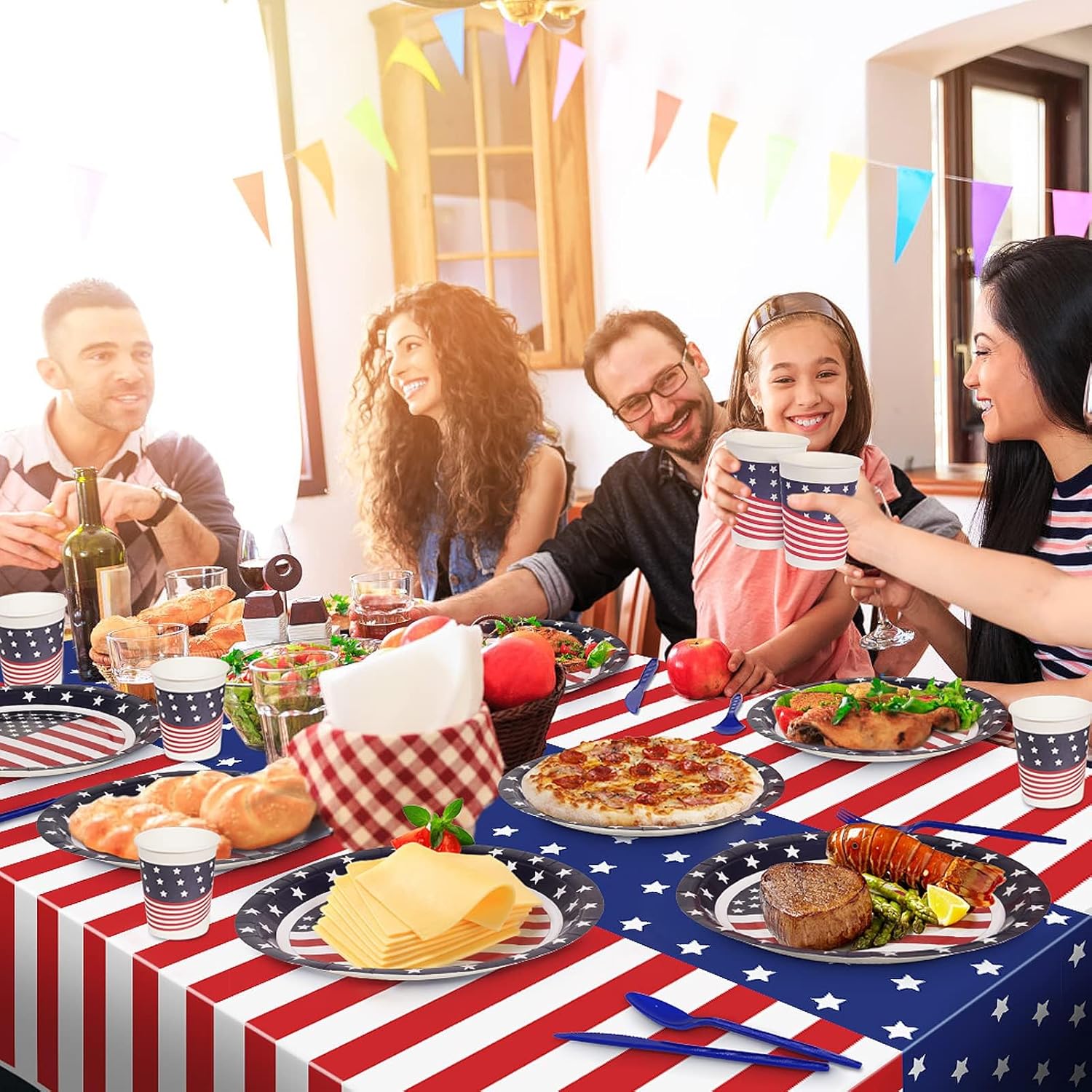 Childom Patriotic Party Supplies 152Pcs Set
