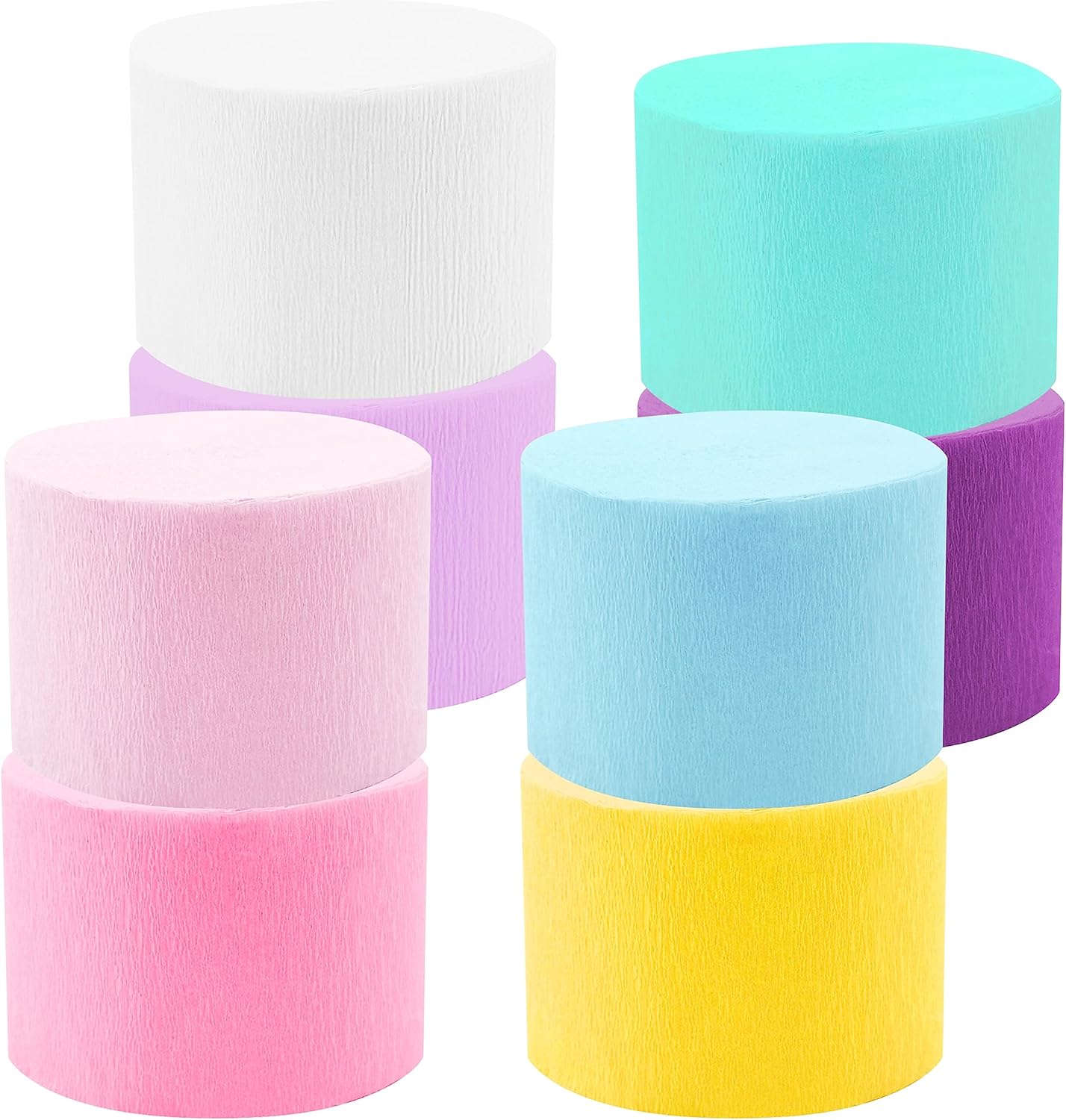 Crepe Paper Streamers 8 Rolls Pastel Party Decorations