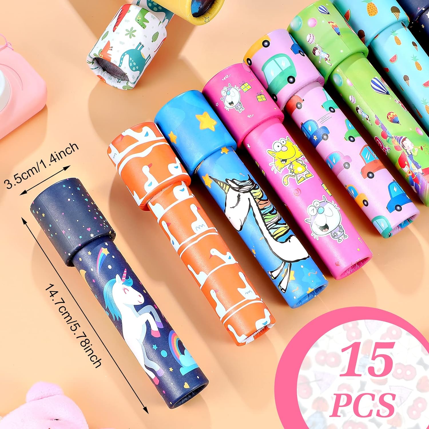 15 Pcs Classic Kaleidoscopes Vintage Educational Toys