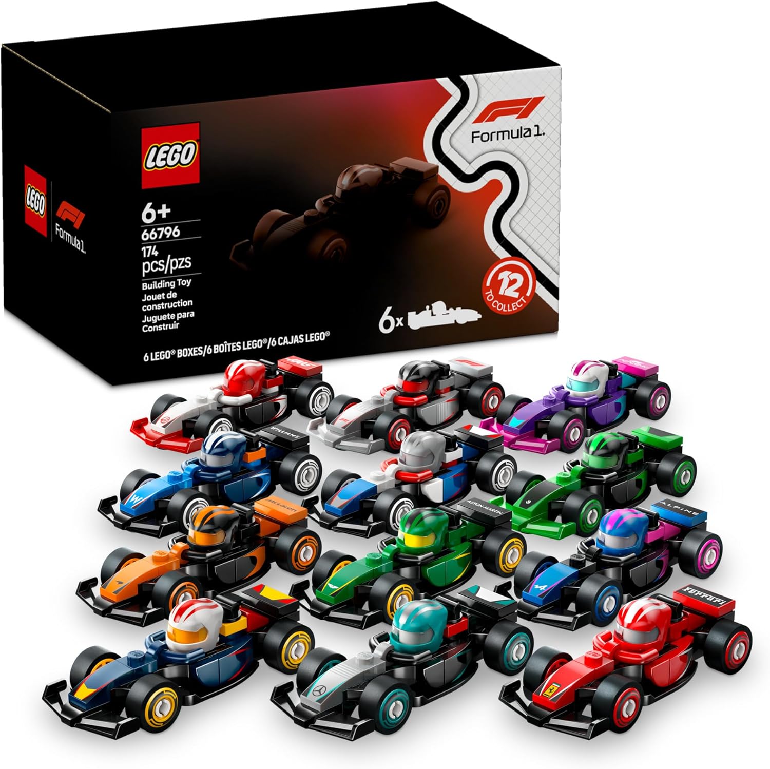 LEGO F1 Collectible Race Cars 6 Pack - Mystery Box