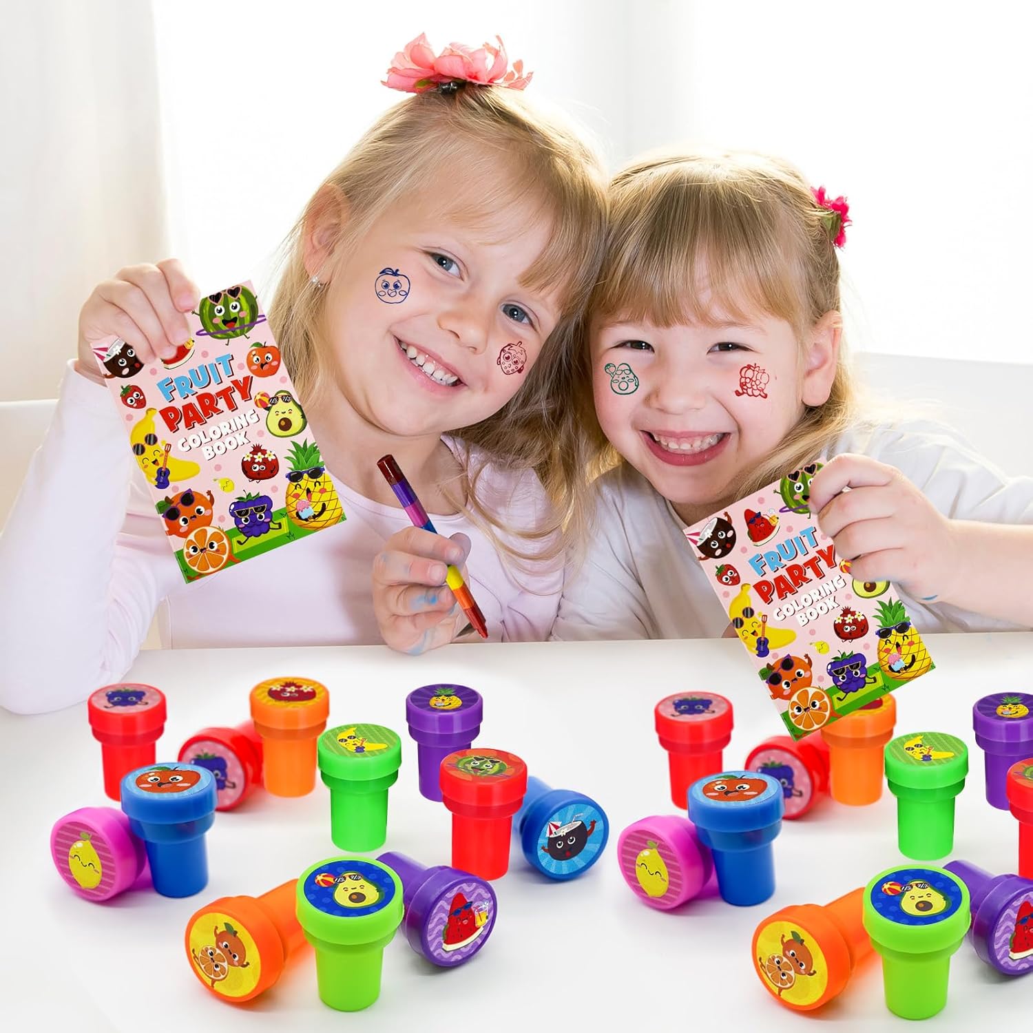 Cinrobiye 24 Pcs Summer Fruit Party Stampers