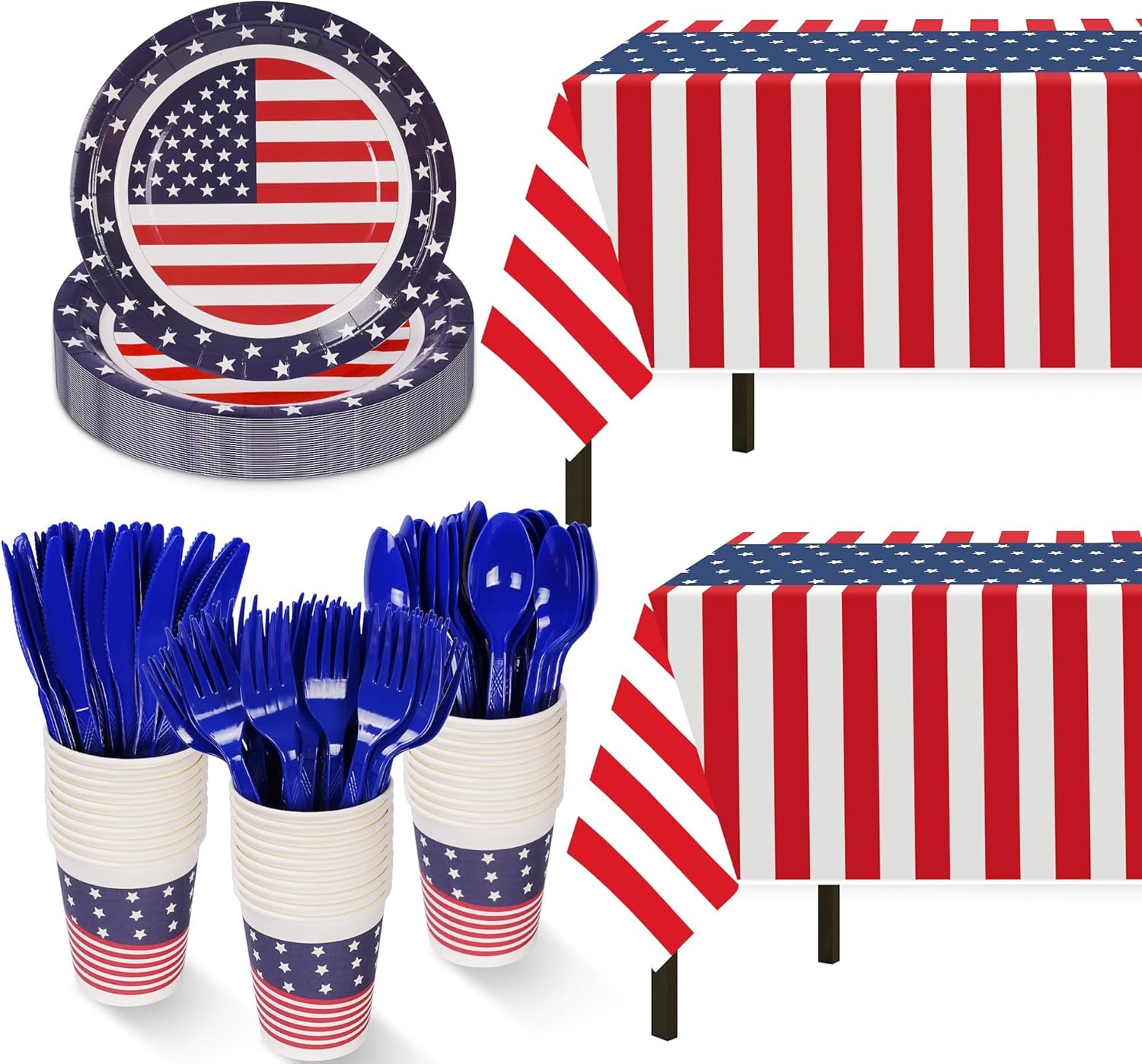 Childom Patriotic Party Supplies 152Pcs Set