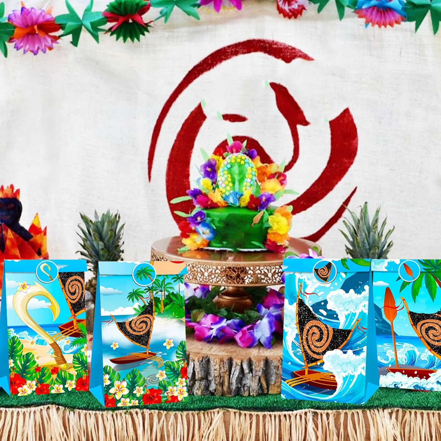 JeVenis Moana Party Favor Bags for Birthday Events