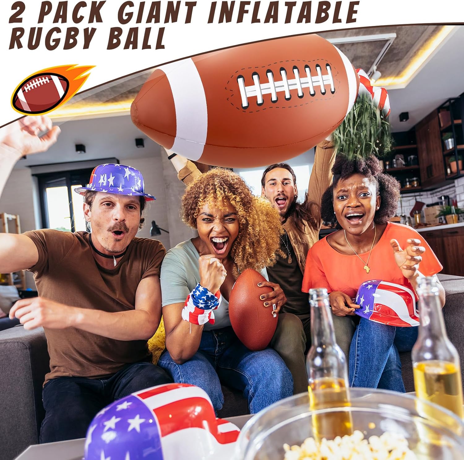 Lewtemi 27 Inch Giant Inflatable Football Set