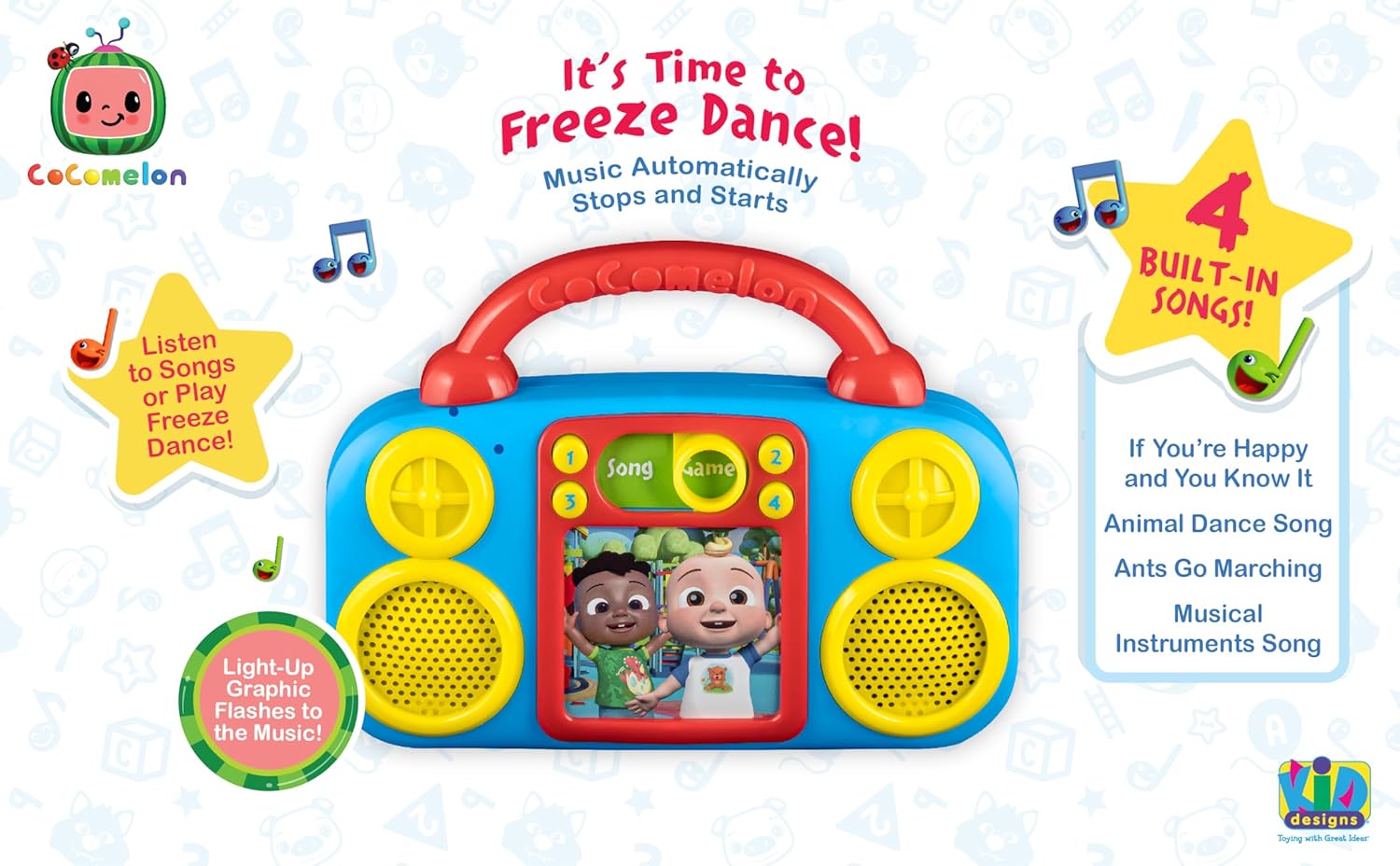 eKids Cocomelon Music Player with Freeze Dance and Nursery Rhymes