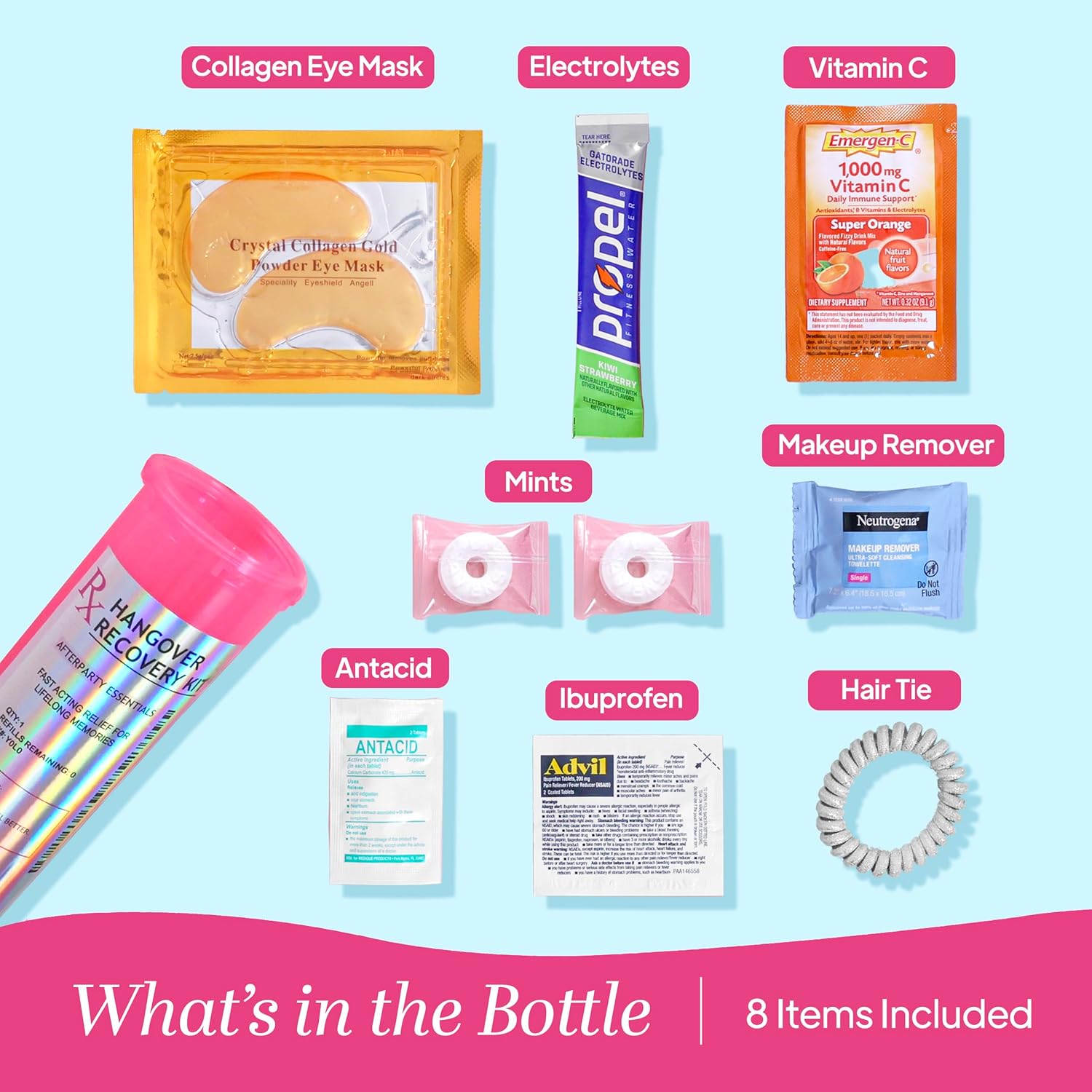 Chug Buddy 1 Pre-Filled Hangover Kit for Bachelorette Party