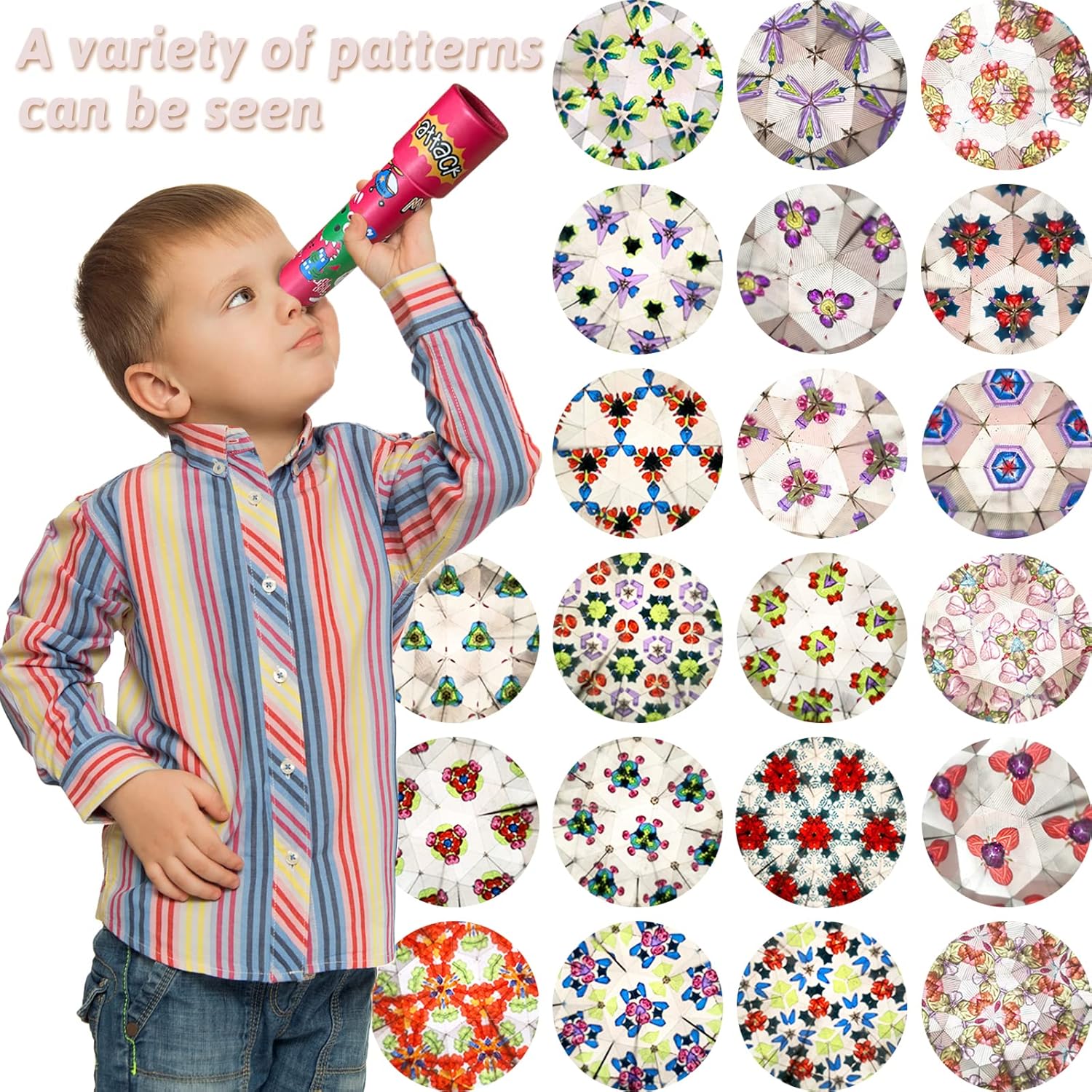 20 PCS Classic Retro Kaleidoscope Toys for Kids