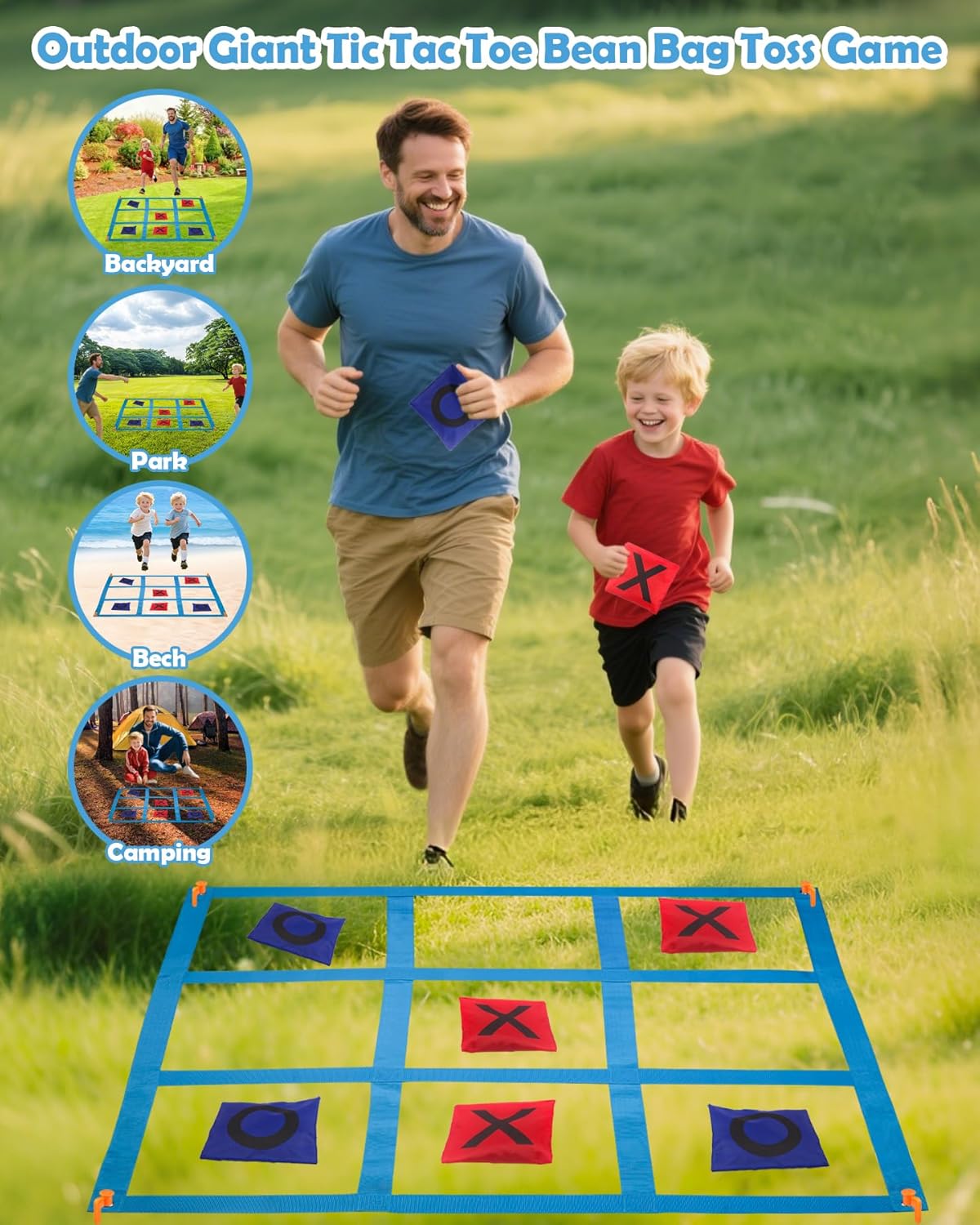 Giant Tic Tac Toe Game Set for Outdoor Fun