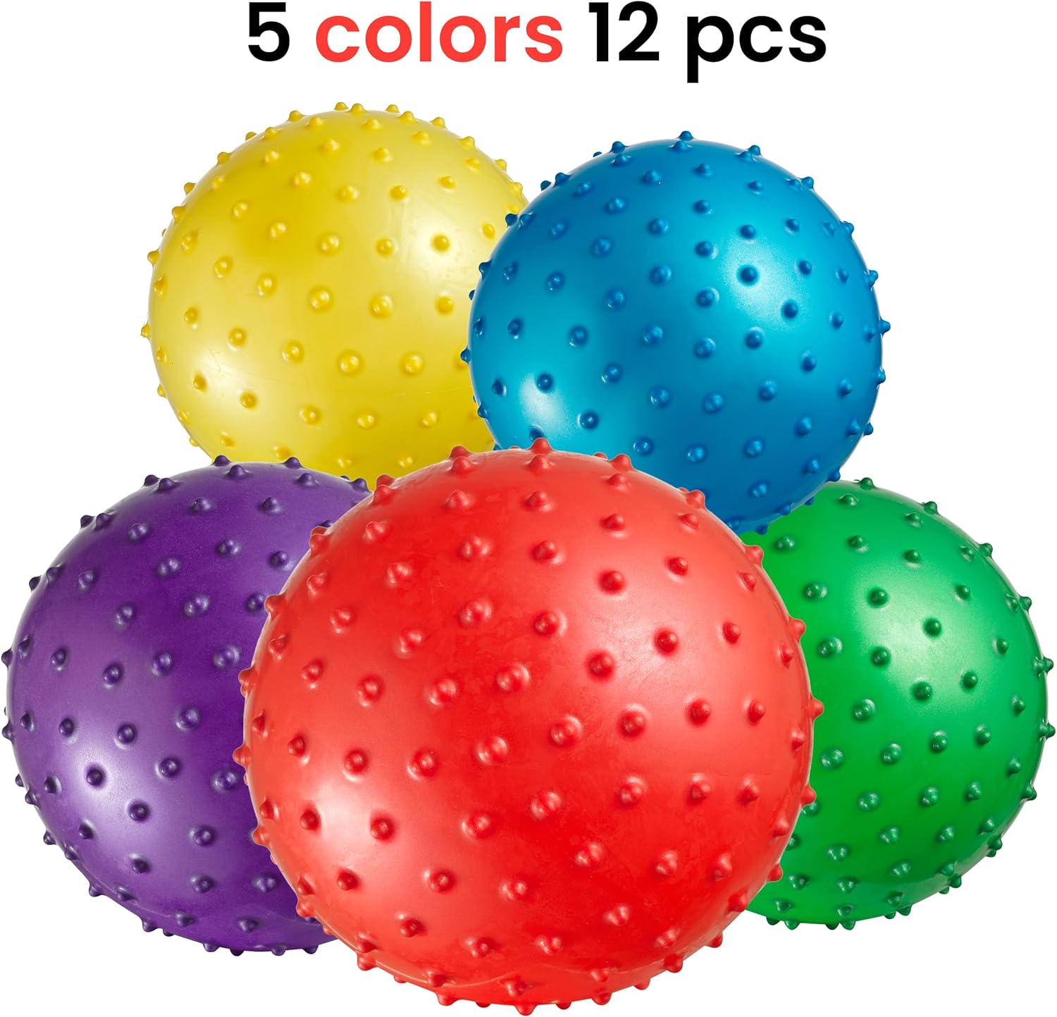 Bedwina Mini Knobby Balls Pack of 12 5 Inch Sensory Balls