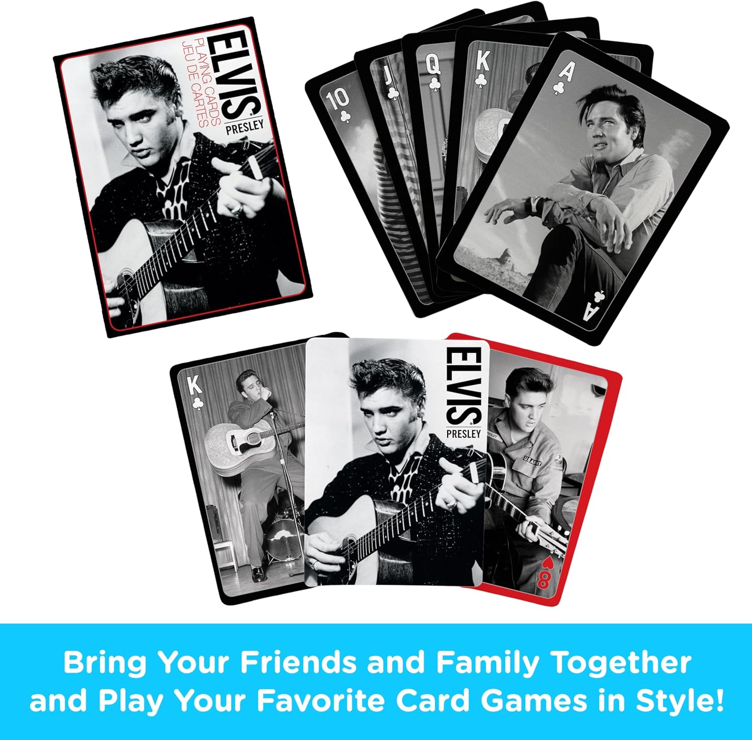 AQUARIUS Elvis Themed Playing Cards Deck