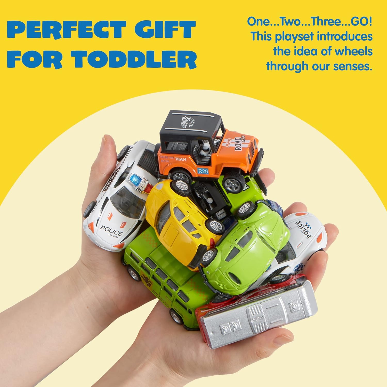 JOYIN 20PCS Die Cast Pull Back Cars Toy Set