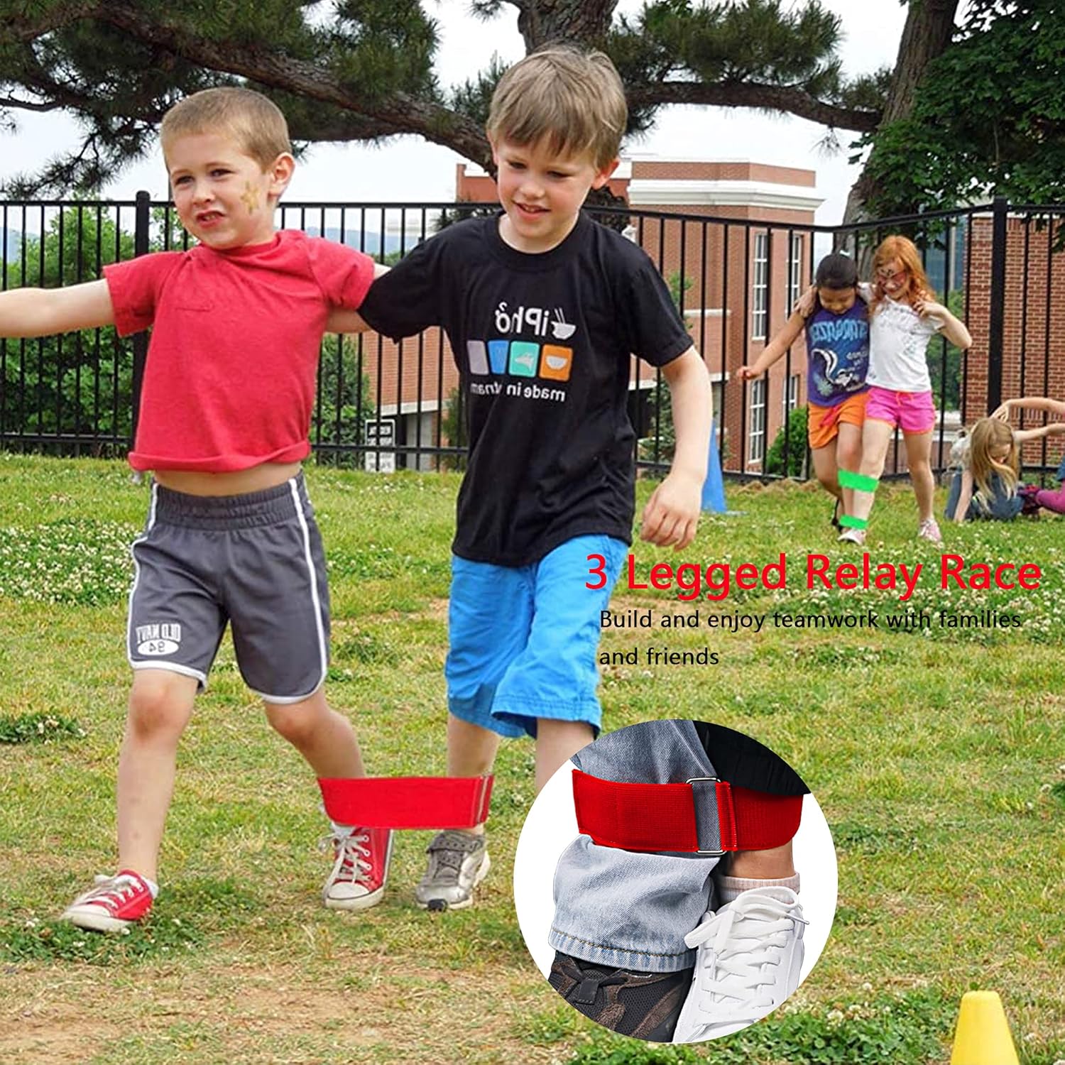 28PCS Potato Sack Race Bags with Gold Medals and Whistles