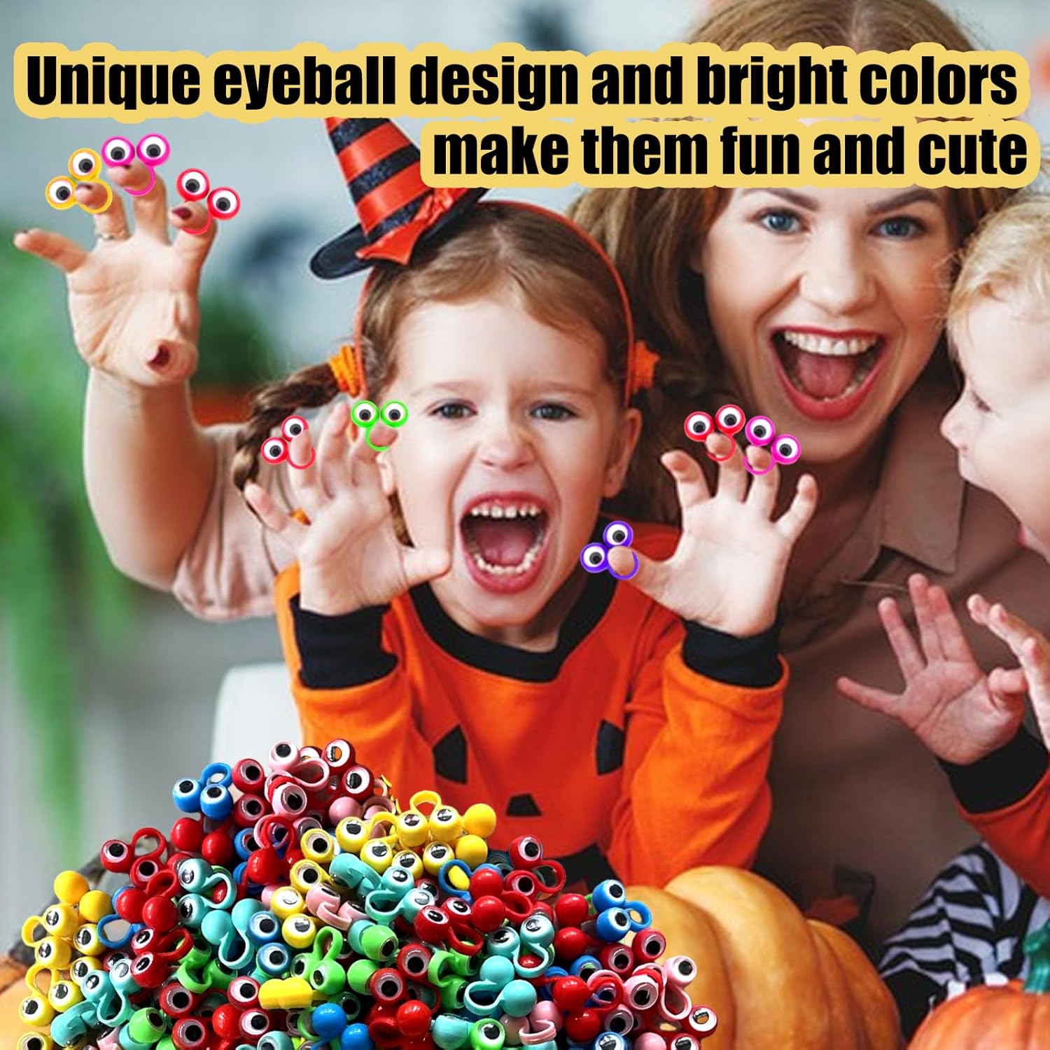 100 PCS Eye Finger Puppets Toy Set for Kids