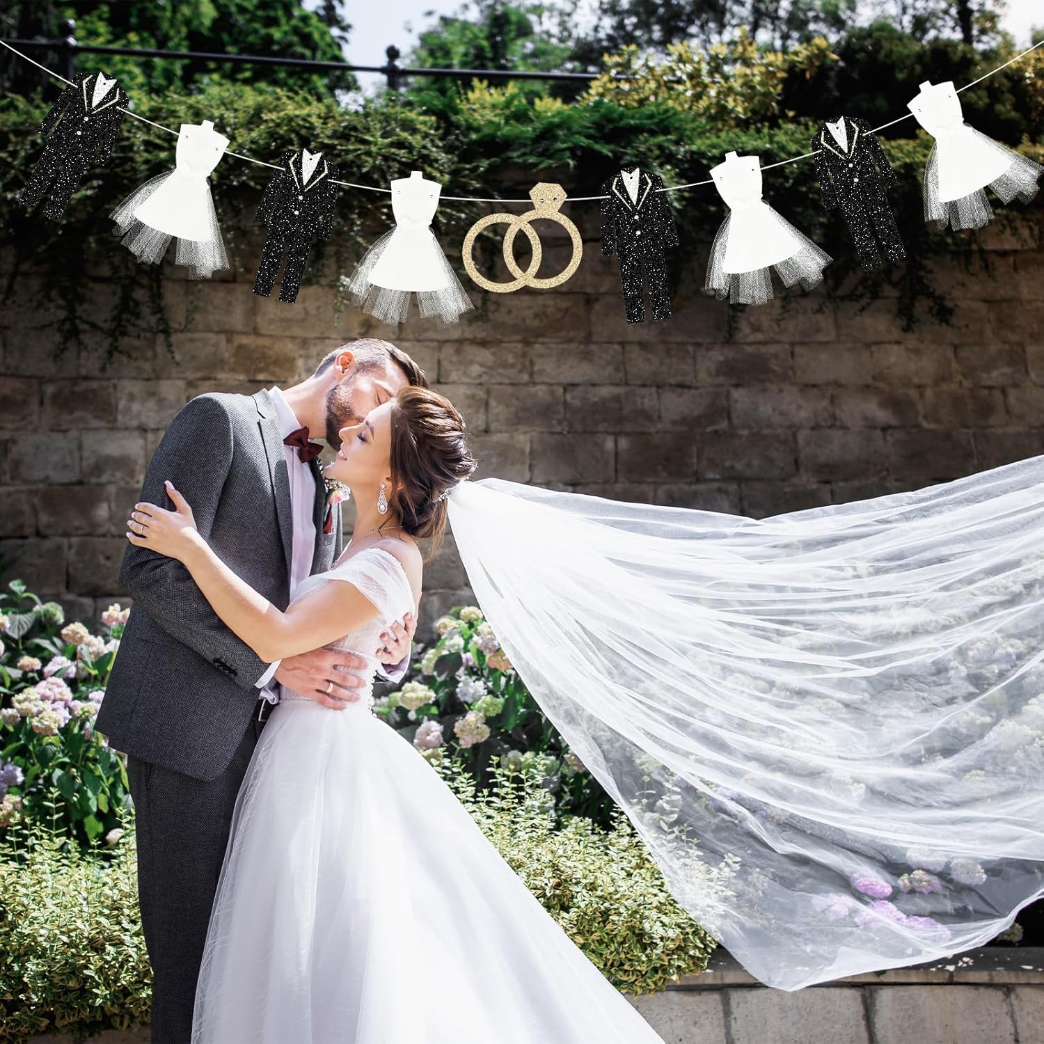 Tedercle Wedding Dress Garland Banner Set
