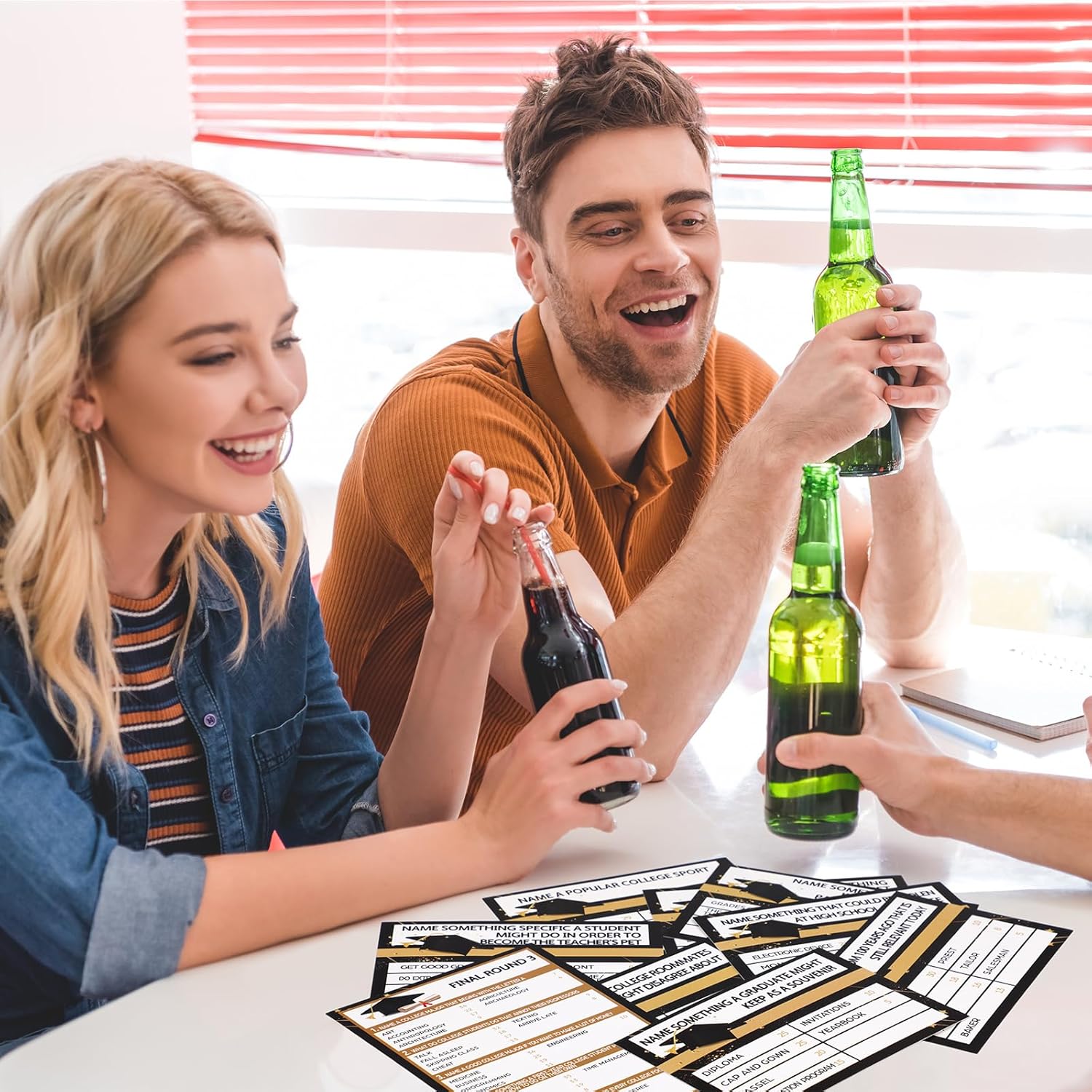 Graduation Feud Cards 25 Pcs Game for Parties and Trivia Fun