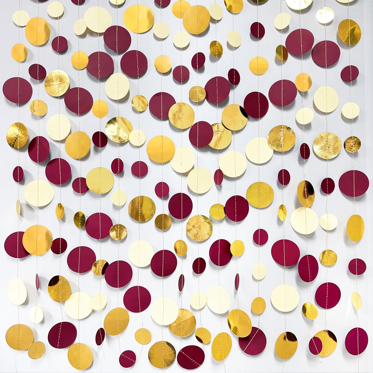 46 Ft Maroon Gold Party Garland Decorations