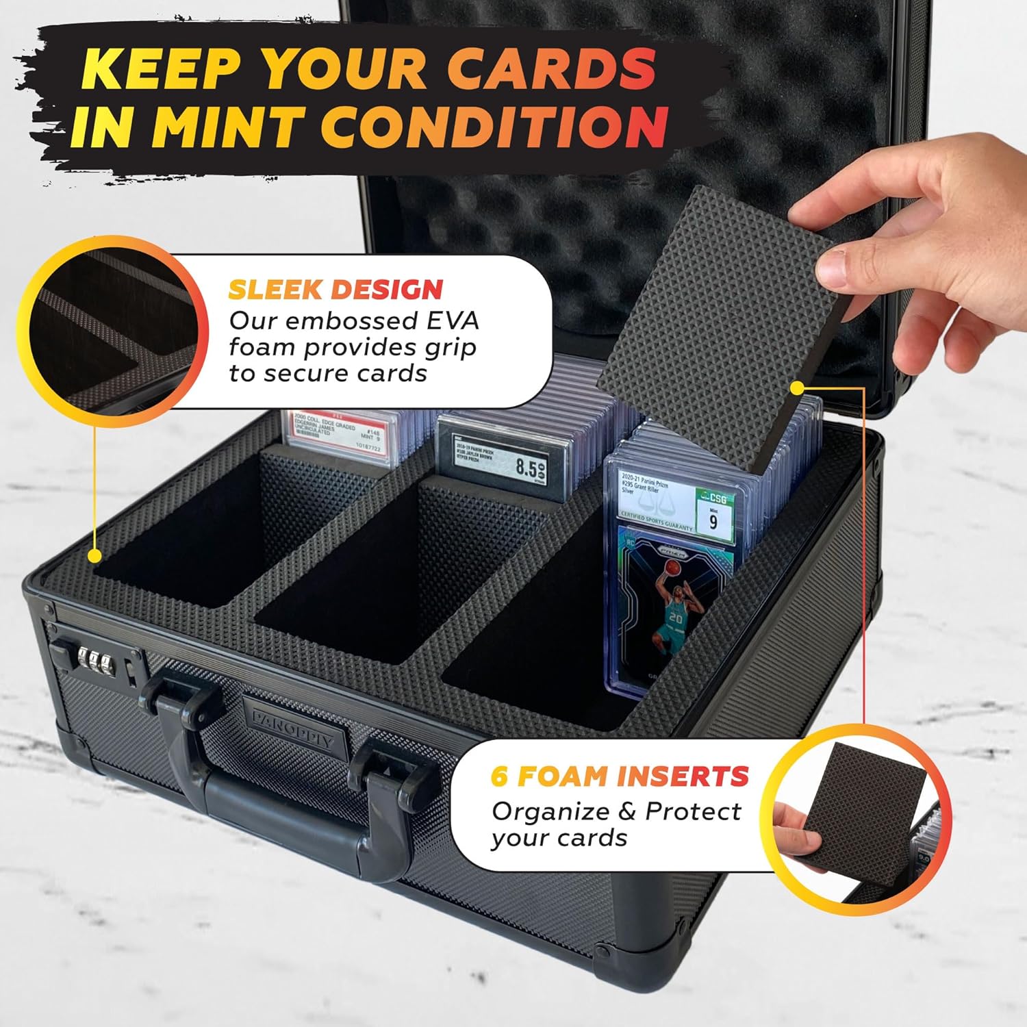 SLAB ARMOR 120 3 Row Psa Graded Card Storage Box