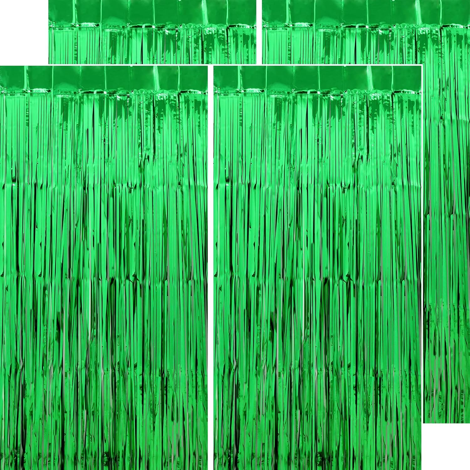 Green Streamers Party Decorations 4 Pack 32 x 82 FT