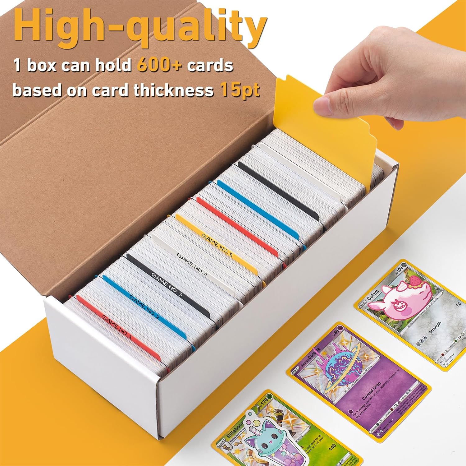 12 Pack Trading Card Storage Boxes with Dividers