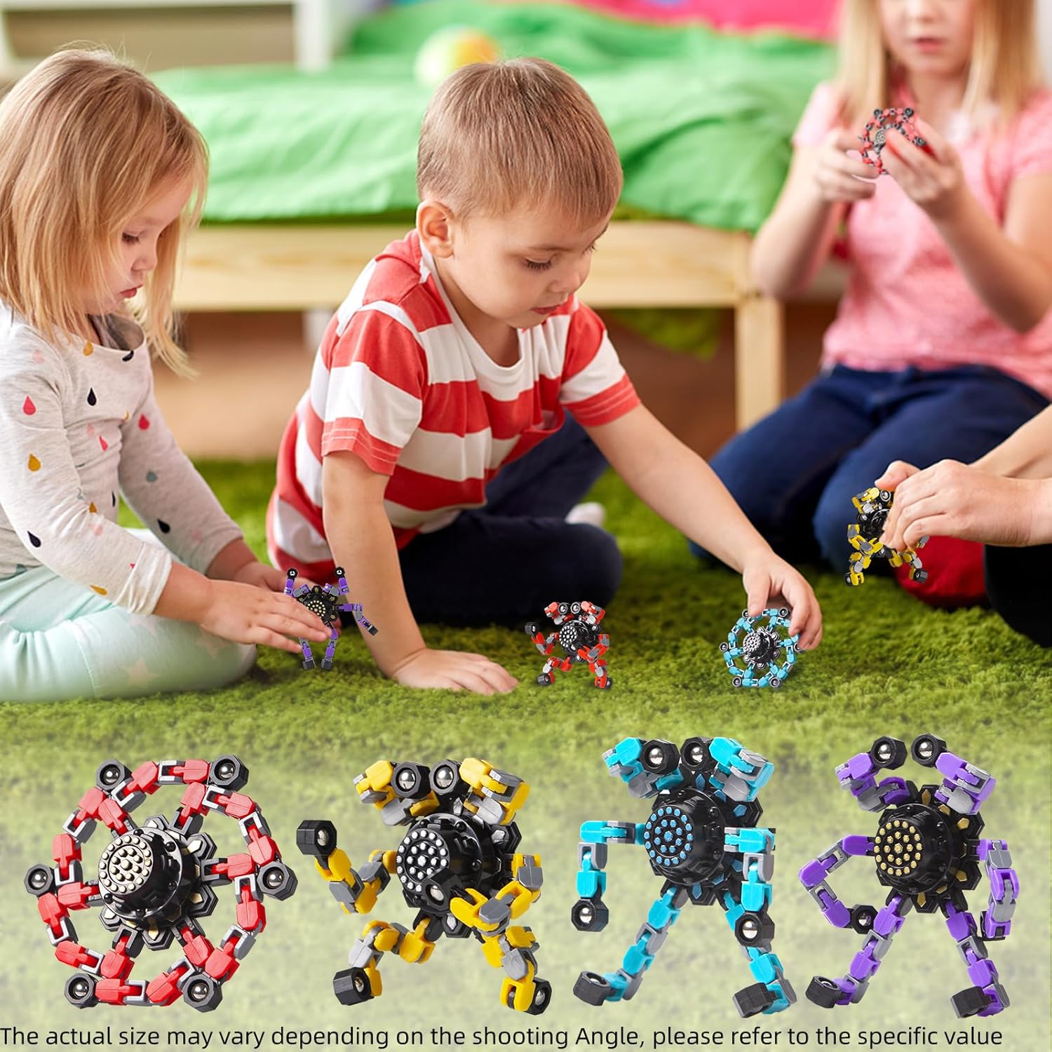 Transformable Fidget Spinners 4 Pcs Stress Relief Toy