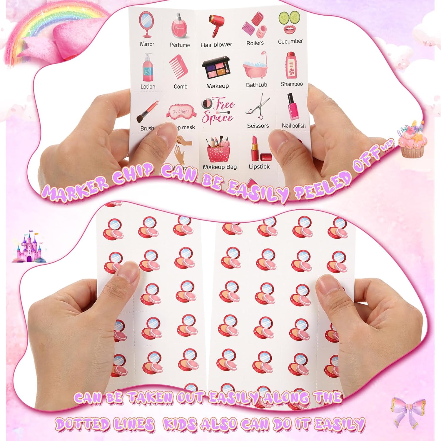 Liliful 35 Pcs Spa Party Bingo Set for 24 Players