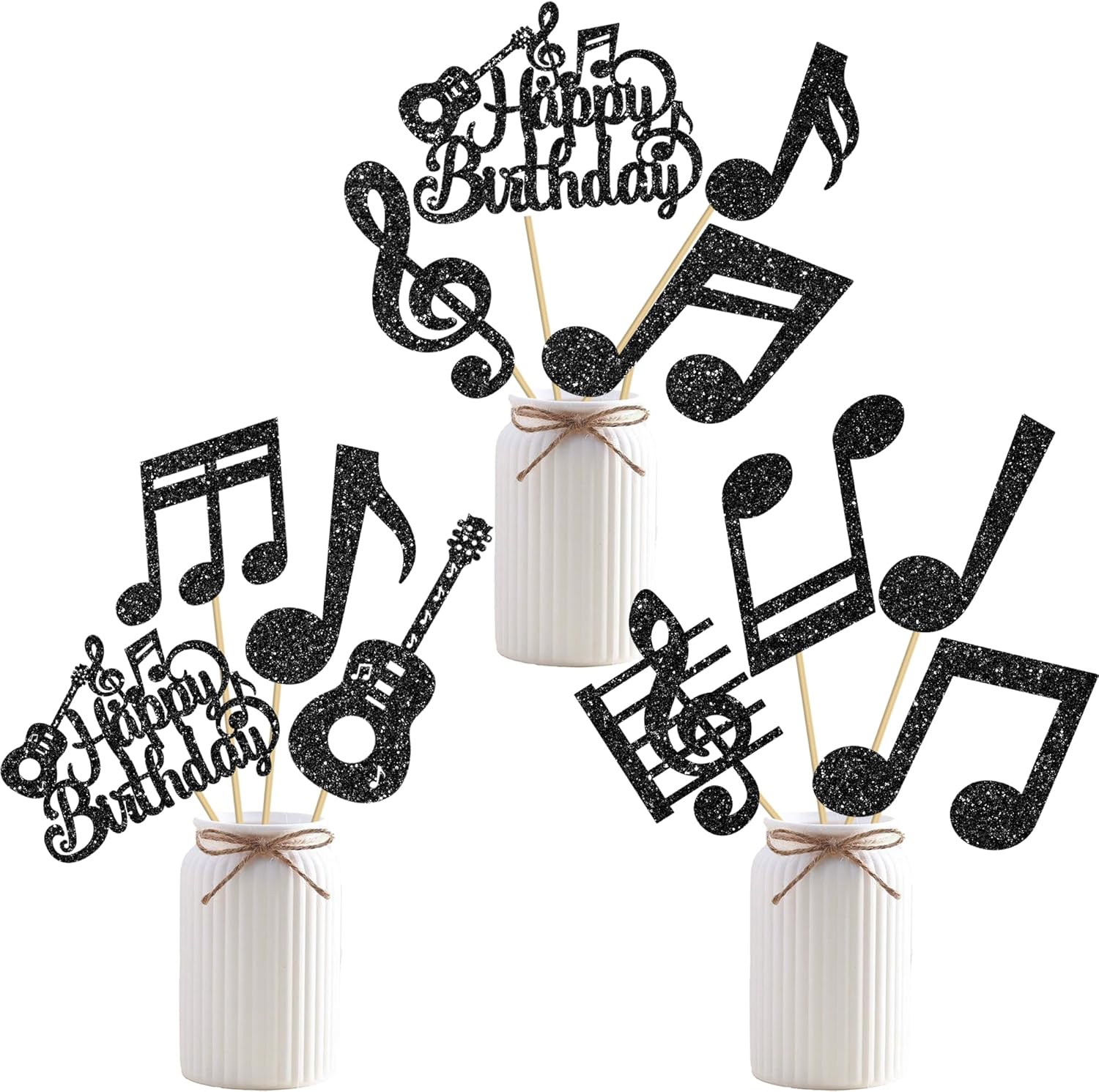 Music Notes Centerpiece Sticks 12PCS Musical Party Decorations