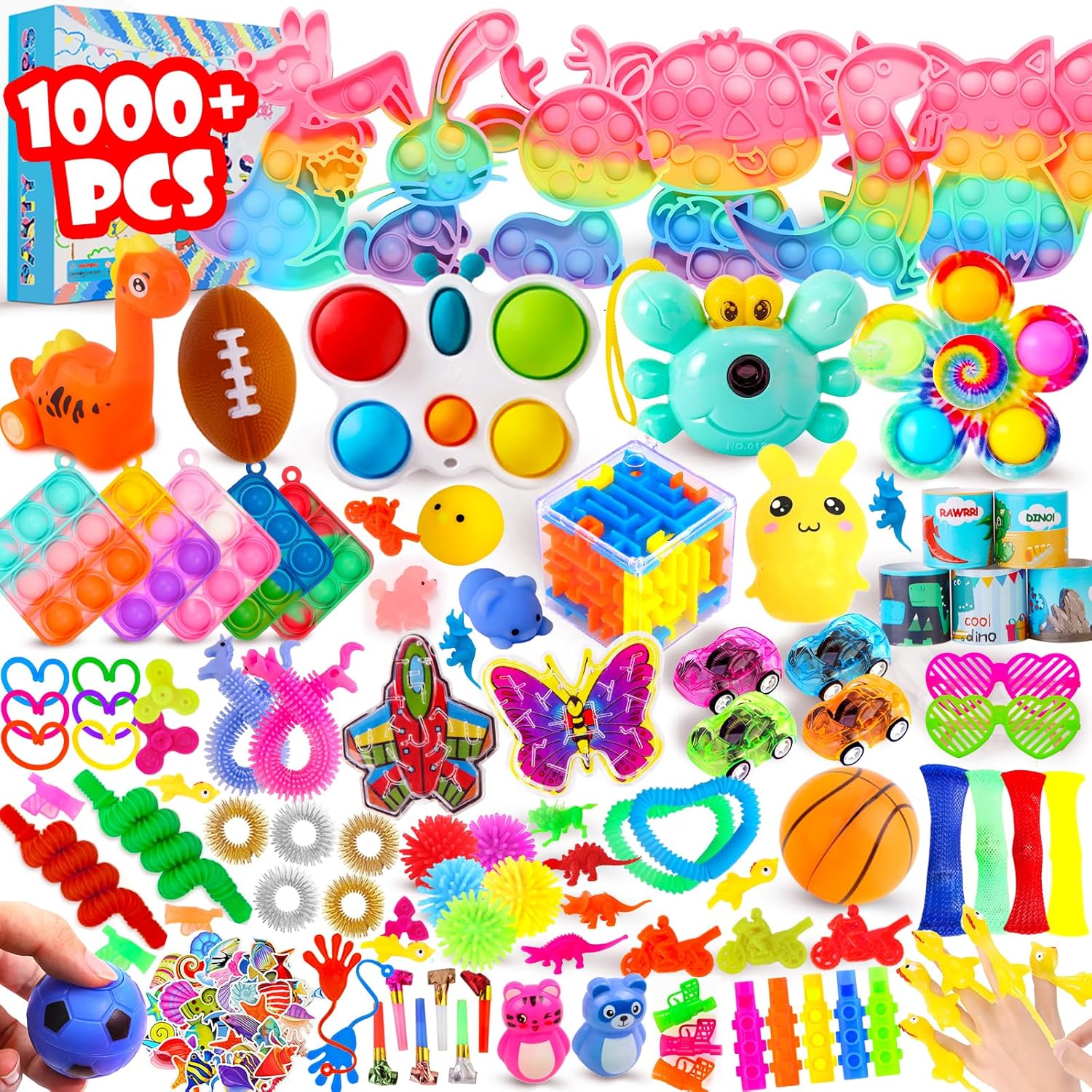 1000Pcs Fidget Toys Pack for Kids
