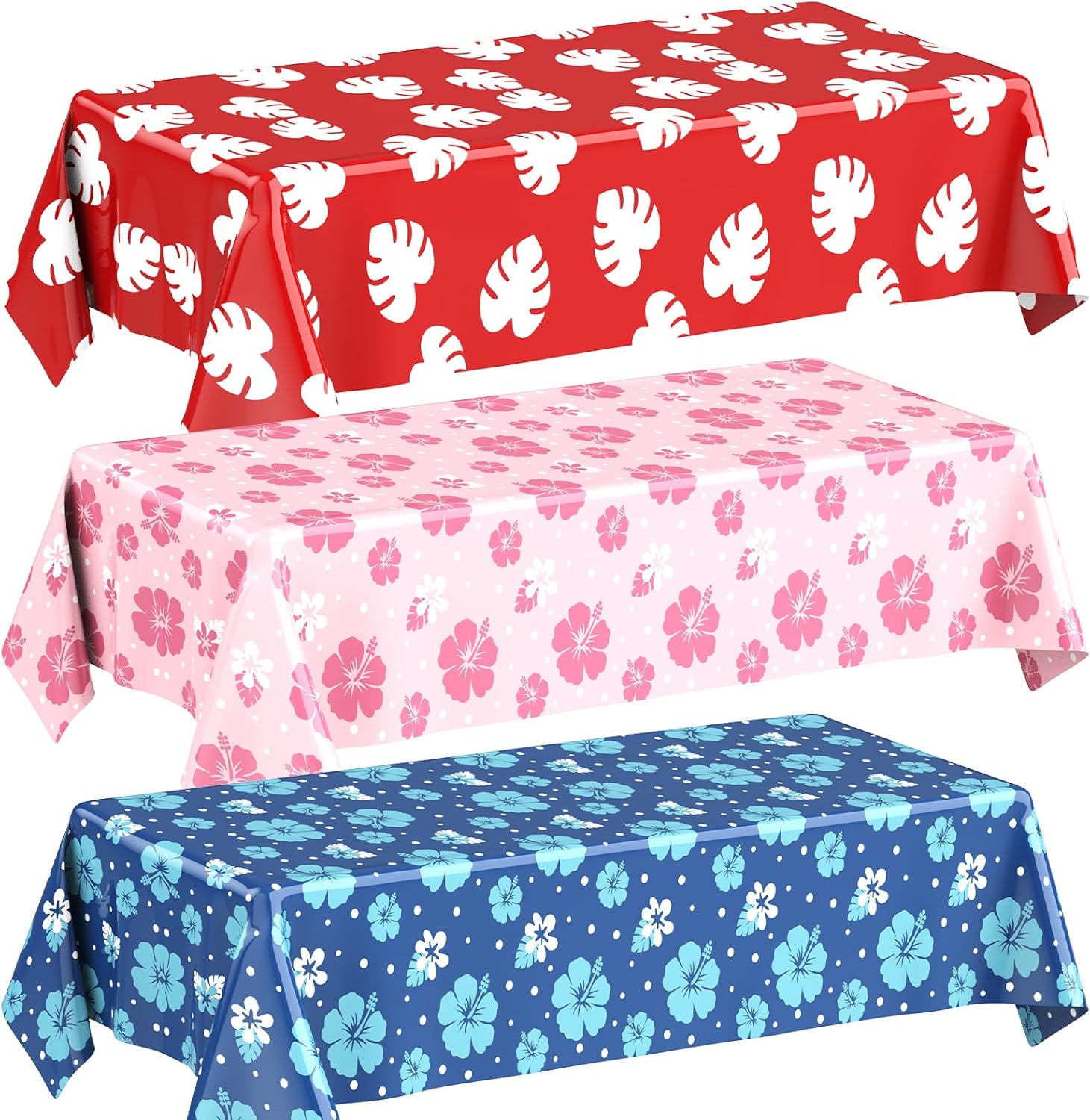Oudain 3-Pack Blue Alien Cartoon Tablecloths