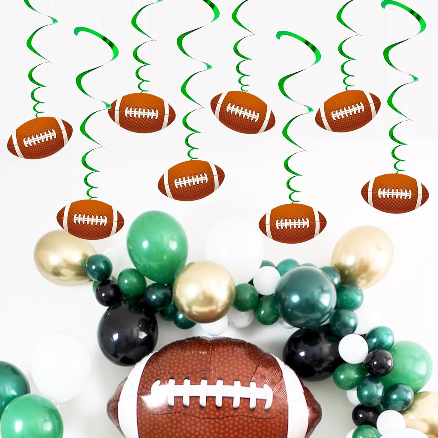 Uniwish Football Hanging Swirls Party Decorations