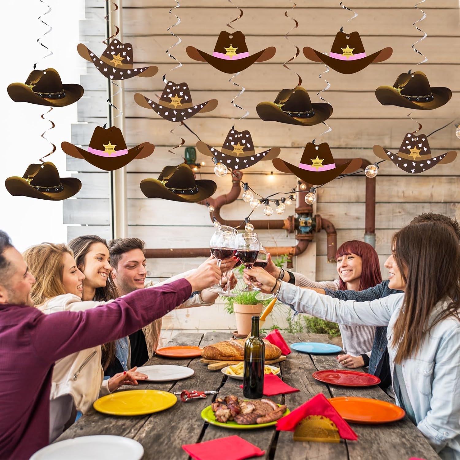 Maxdot 42 Pcs Western Cowboy Party Decorations
