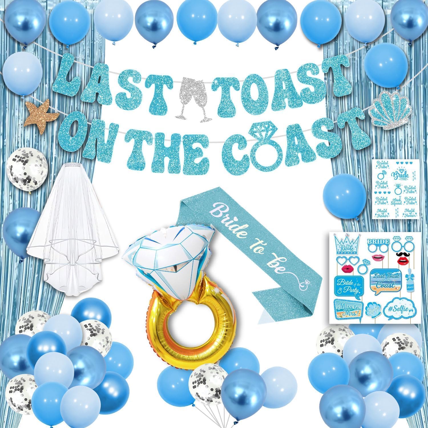 Last Toast on The Coast Bachelorette Decor Set