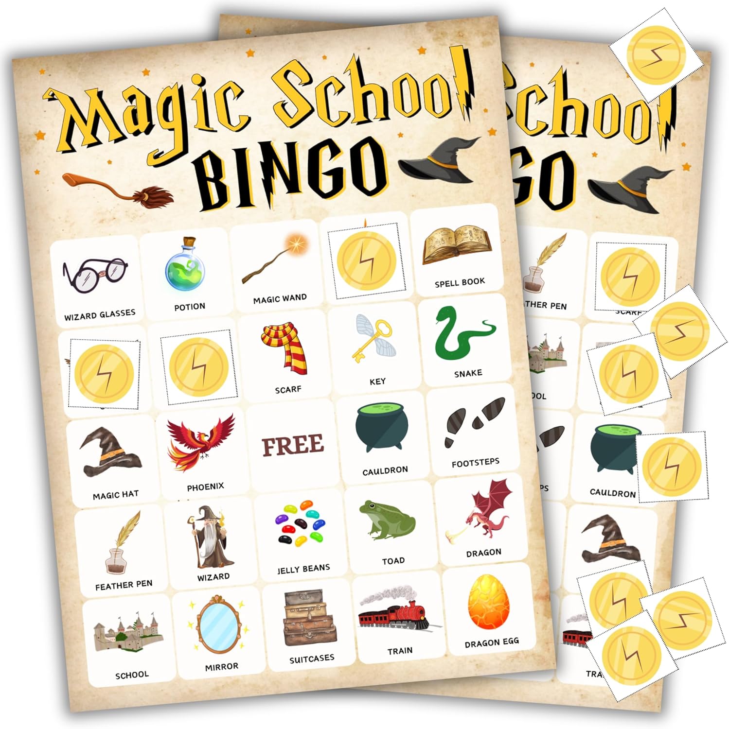 Bingo Wizard Harry Party Favors Set for 24 Players