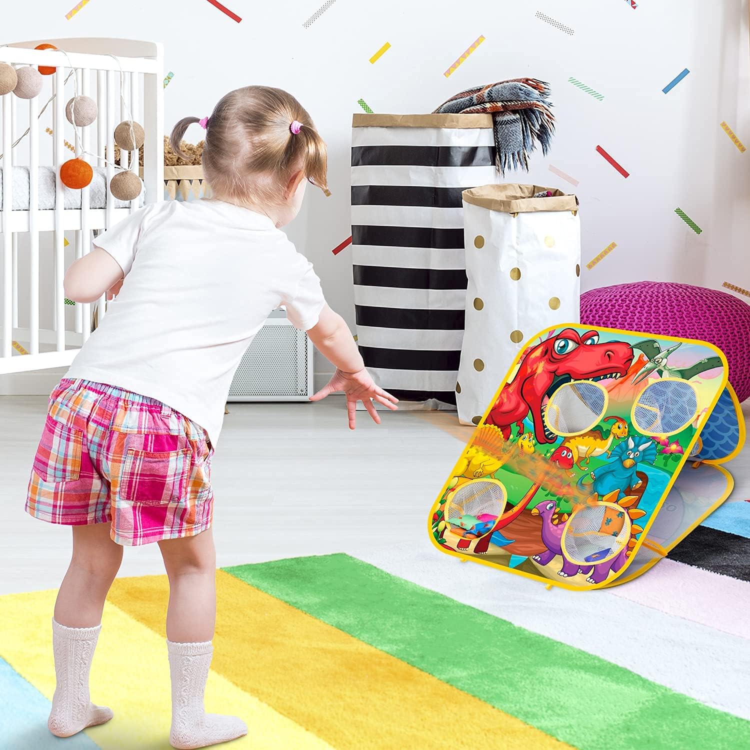 2-in-1 Bean Bag Toss Game for Kids