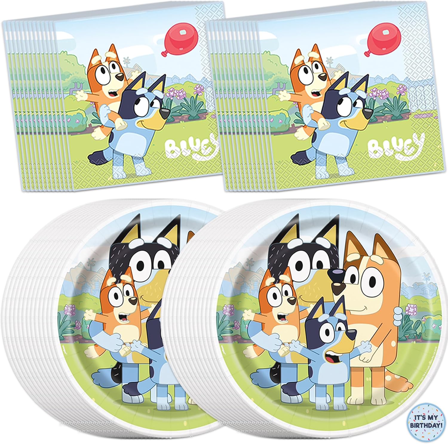 Bluey Plates and Napkins for 32 Guests
